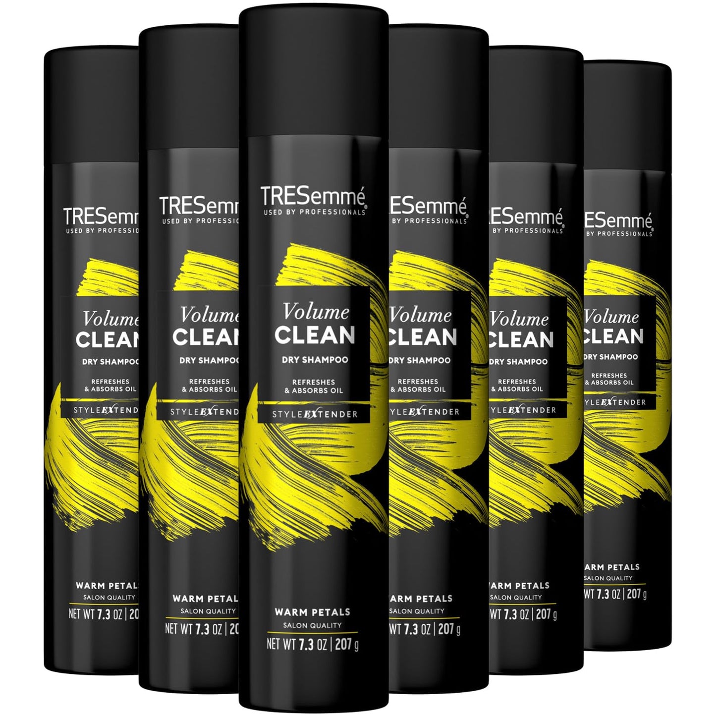 TRESemmé Dry Shampoo Spray, Volume Clean 6-Pack – Paraben-Free & Sulfate-Free Shampoo for Volumizing Fine Hair, Scented, 7.3 Oz Ea