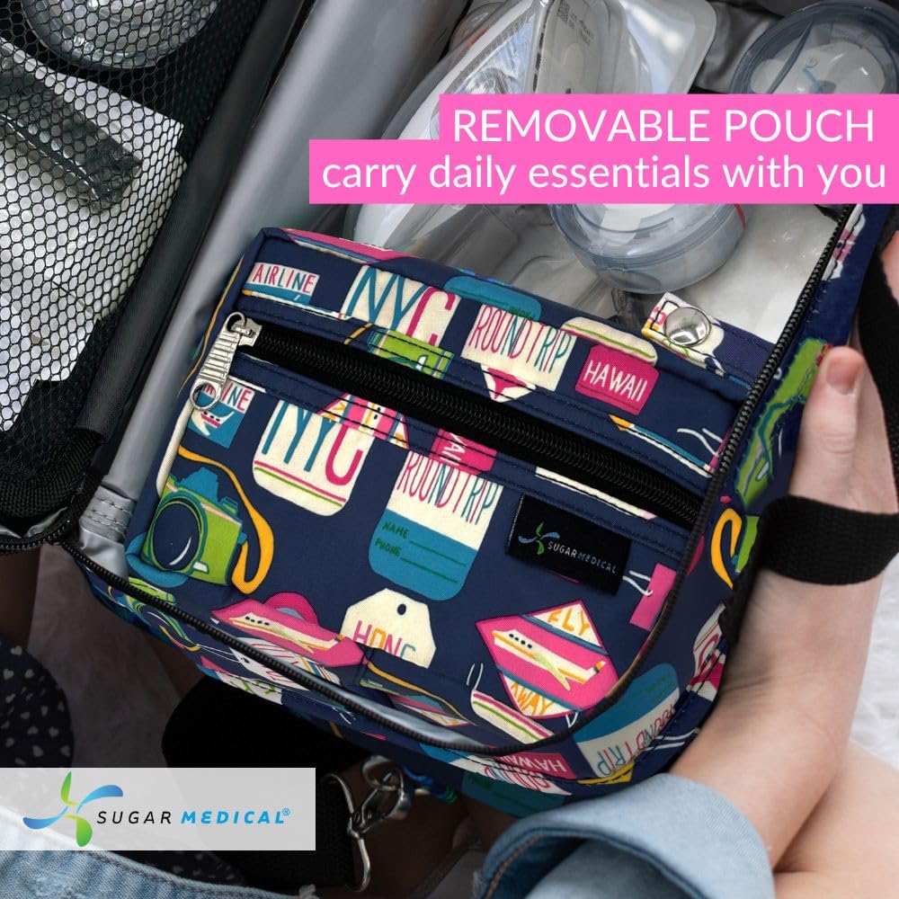 Sugar Medical Insulated Diabetes Travel Bag | Diabetic Care Products | Diabetic Supplies Case | Glucose Meter Case (Vaca All Day)