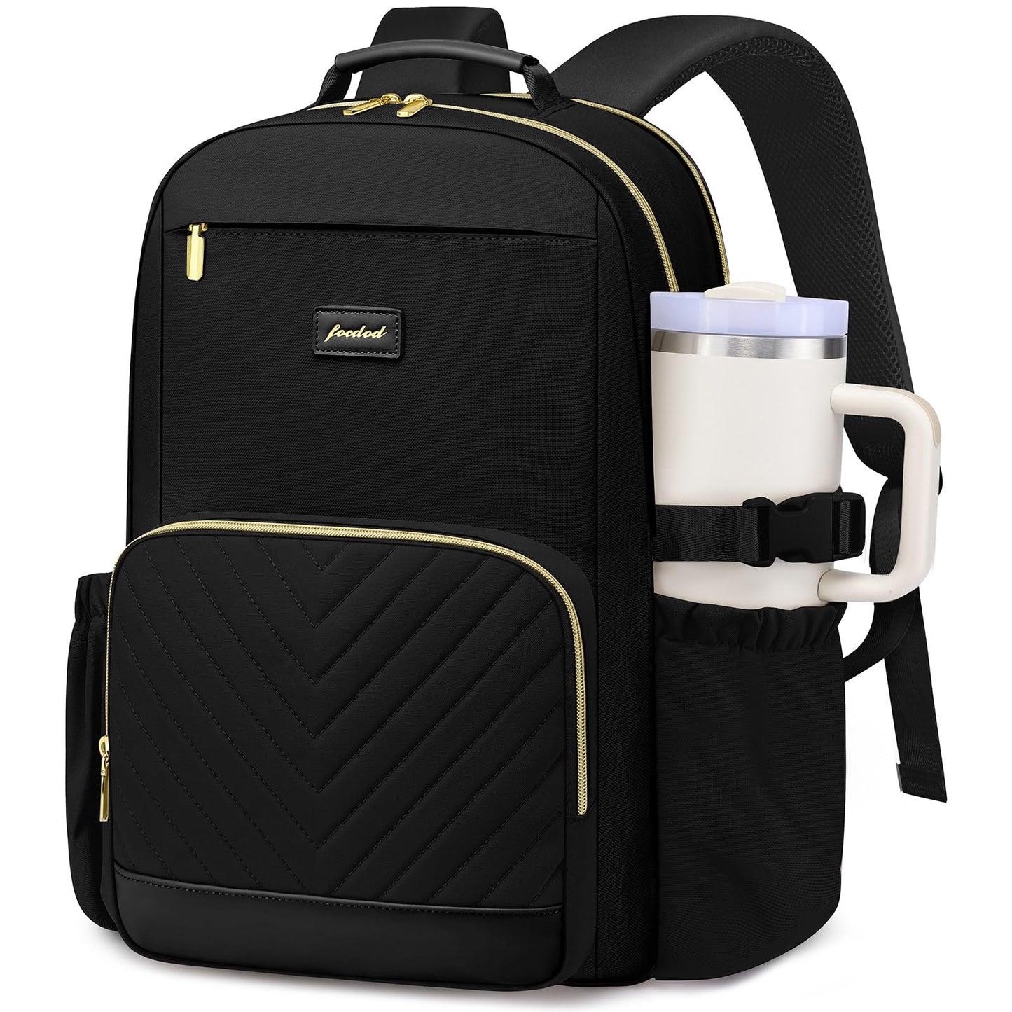 Laptop Backpack for Women Bookbag: 15.6 inch Work School Backpacks with Pouch Pocket for Large Capacity Cup & USB Charger College Book Bag Travel Business Nurse Teacher Bookbags Anti-theft Back Pack