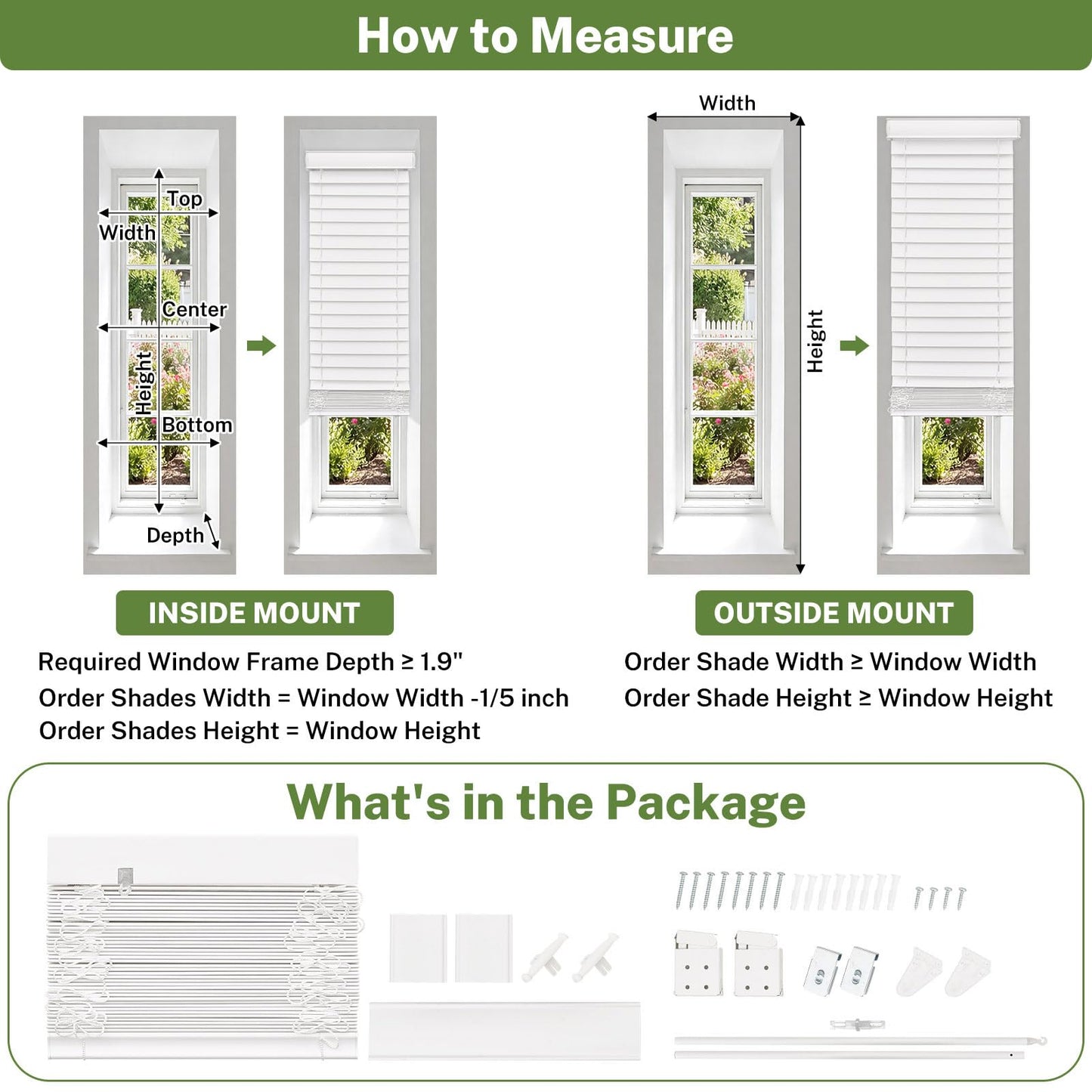 MiLin Cordless Sidelight Door Blinds 10"x 72" Horizontal Window Mini Blinds Faux Wood White Adjustable Tilt Wand Smooth, Privacy, Room Darkening Perfect for Sidelights & Front Door Entries 1 Pack