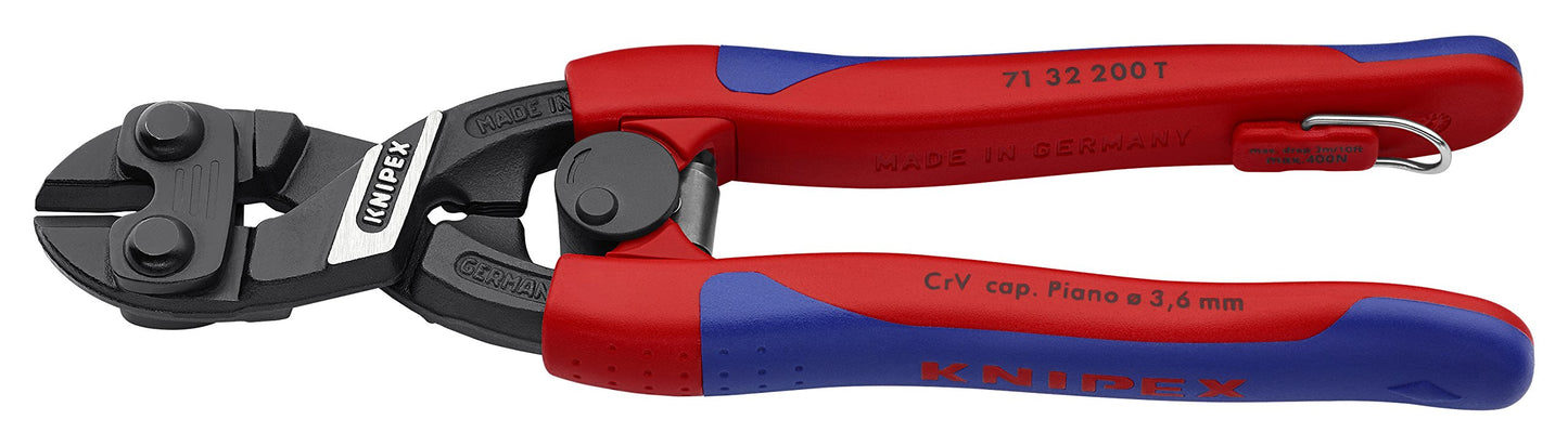 KNIPEX High Leverage Compact Bolt Cut Notched Blade Tether Att
