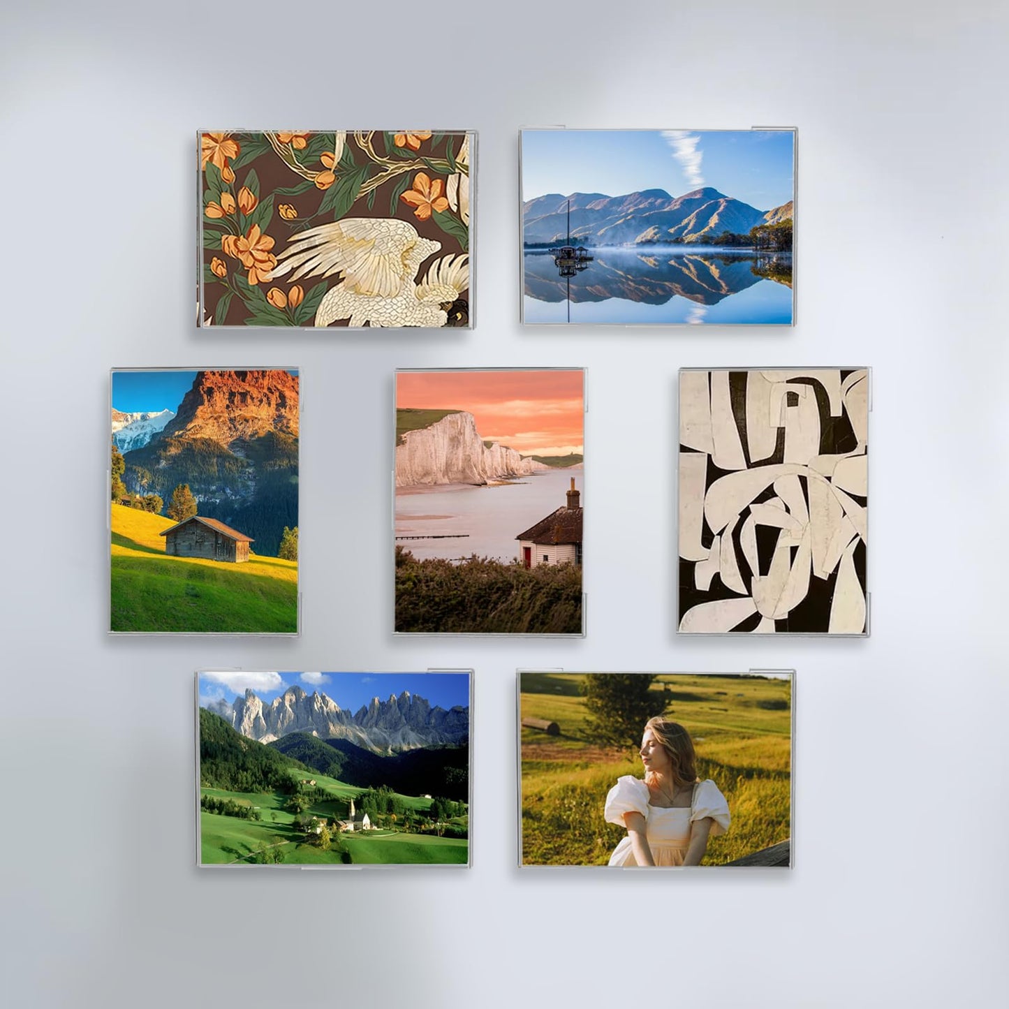 DigDozer 12 Pcs Acrylic Sign Holder 8.5 x 11, Dual-Purpose Wall Mount Sign Holders with Adhesive, Clear Plastic Frames Paper Display Sign Holders for Office, Store, Restaurant - Horizontal or Vertical