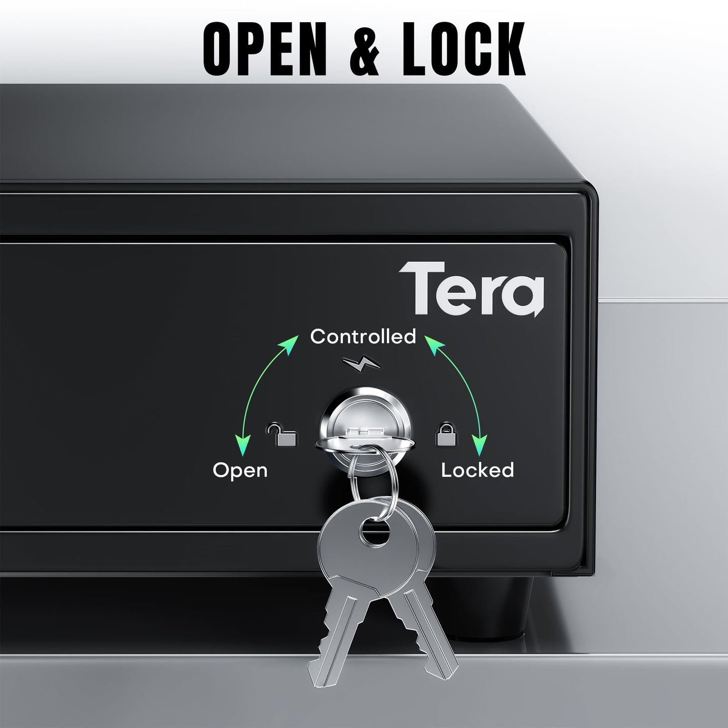 Tera 13 inch Auto Open Cash Register Drawer with 6 Keys Heavy Duty 4 Bill 8 Coin Removable Cash Tray Media Slot 24V RJ12 Key-Lock Round Corner for POS System Small Businesses Retail 330E