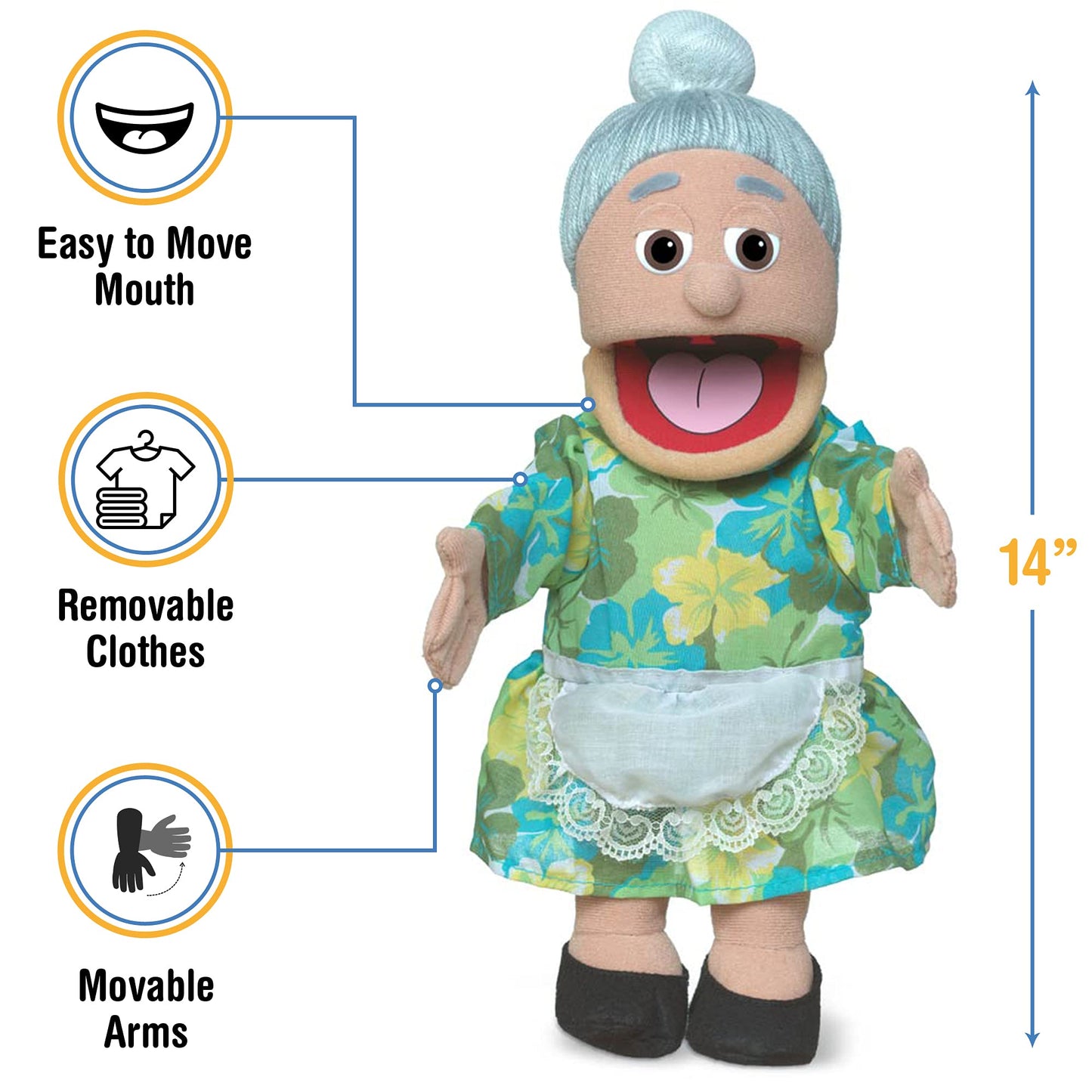 14" Granny Puppet (Hispanic)