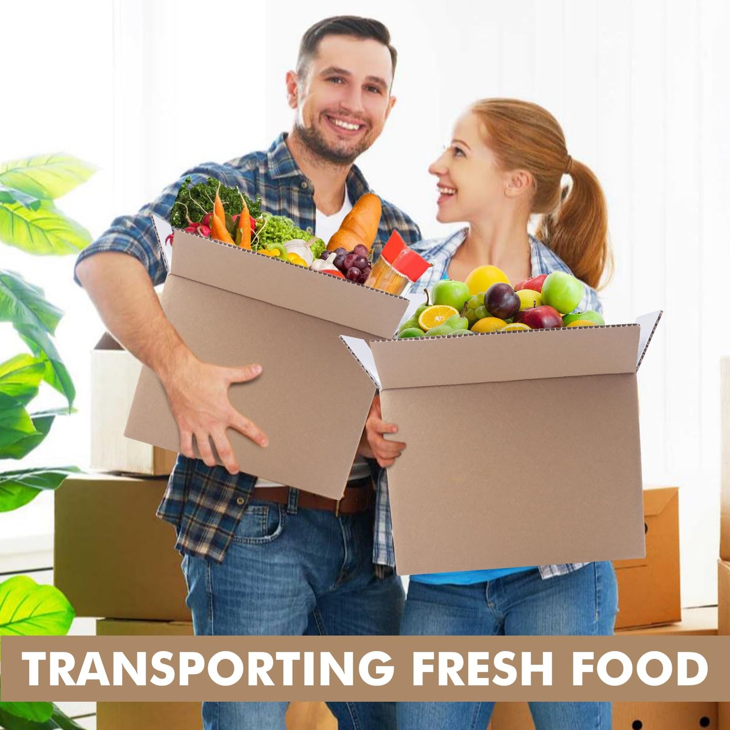 aromeili Insulated Shipping Boxes for Shipping Frozen Food-15.7" x 11.8" x 7.87" (6 Pack),Large Foil Cooler Carton Moving Kits for Mailing Packing,Reusable Cold Shipping Box with Insulation