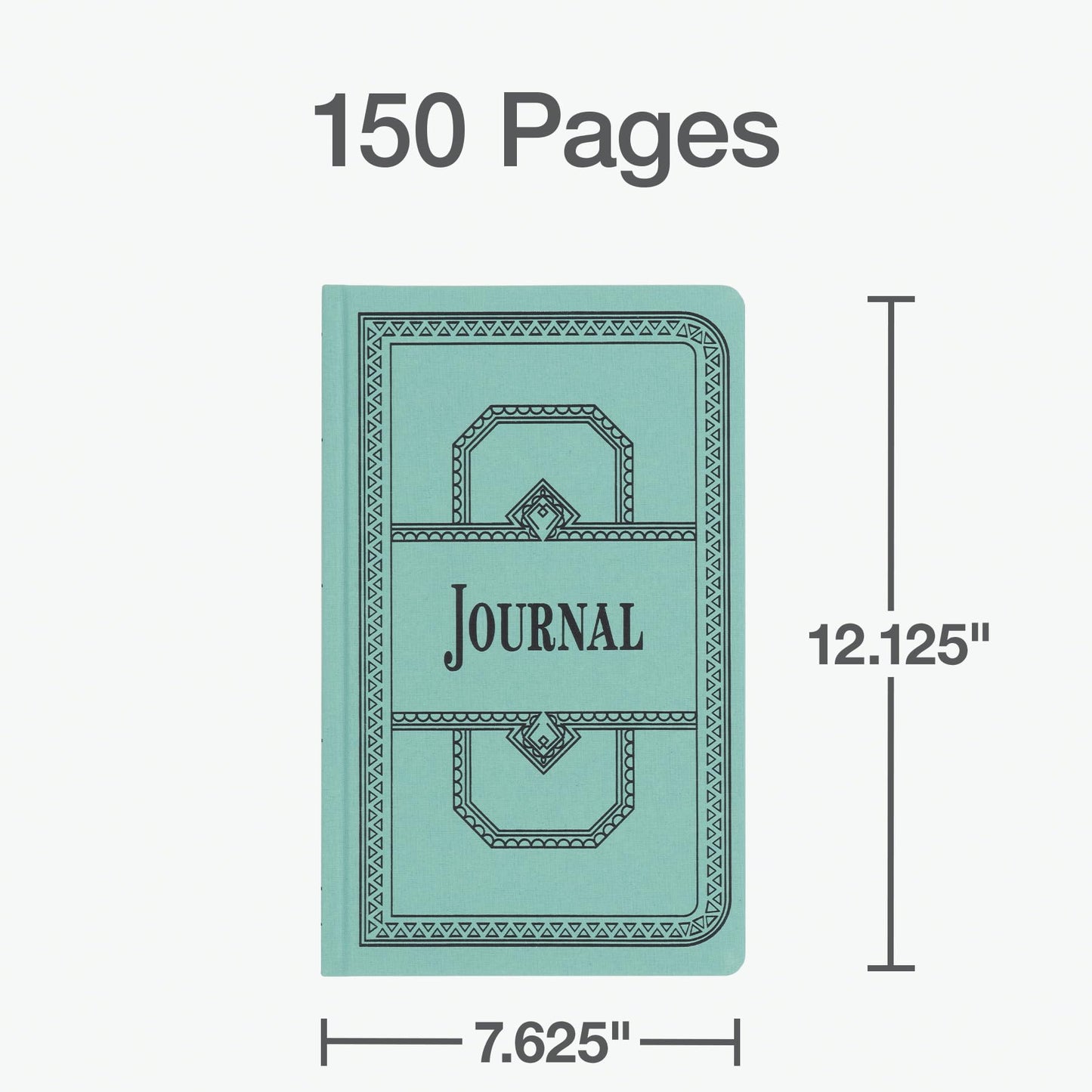 Boorum & Pease 66 Series Account Book, Journal Ruled, Green, 150 Pages, 12-1/8" x 7-5/8" (66-150-J) , Blue