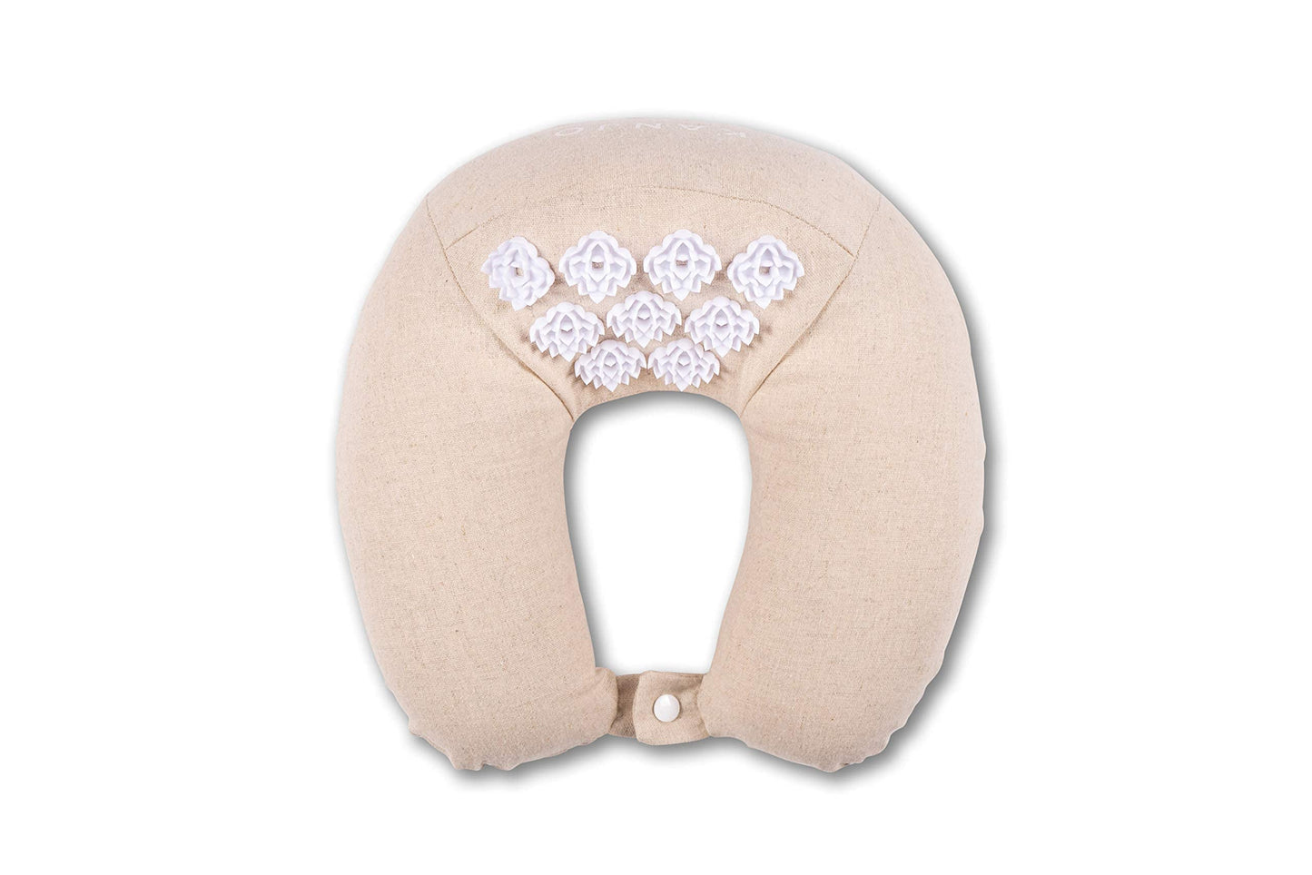 FSA HSA Eligible Kanjo Travel Acupressure Set | Acupressure Neck Pillow & Compact Acupressure Mat for Neck, Foot & Back Pain Relief| Travel Pillow & Travel Mat Set for Stress Relief & Relaxation