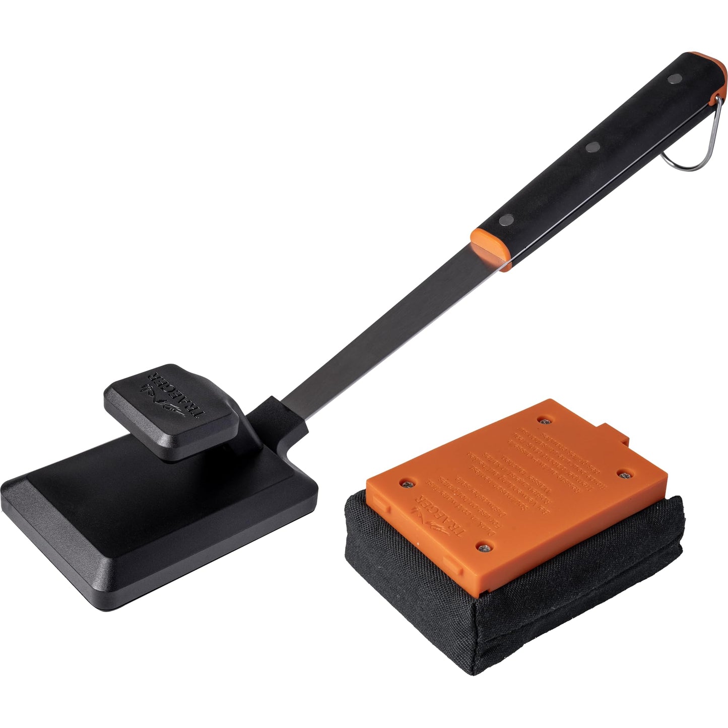 Traeger Grills BBQ Steam N' Clean Grill Brush – Bristle-Free Steam Cleaning Grill Brush for Hot Grates, Safe for Porcelain Grates & Flat Top Griddles, Dishwasher-Safe Replaceable Head