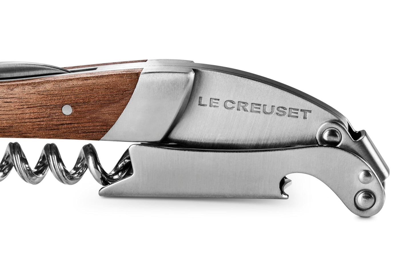 Le Creuset Black Walnut One-Step Waiter's Friend Corkscrew Wine Opener