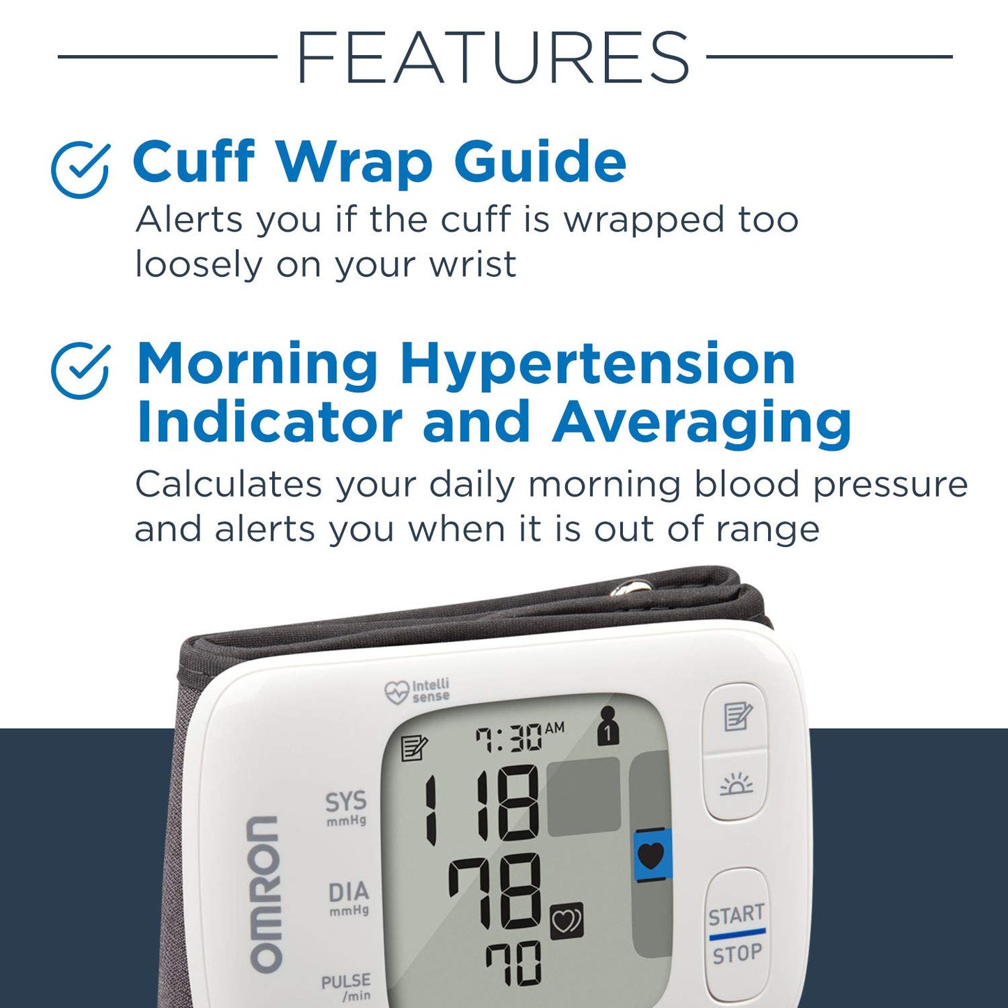 OMRON Gold Wireless Wrist Blood Pressure Monitor for Home Use - #1 Doctor & Pharmacist Recommended Brand - Clinically Validated - Connect App
