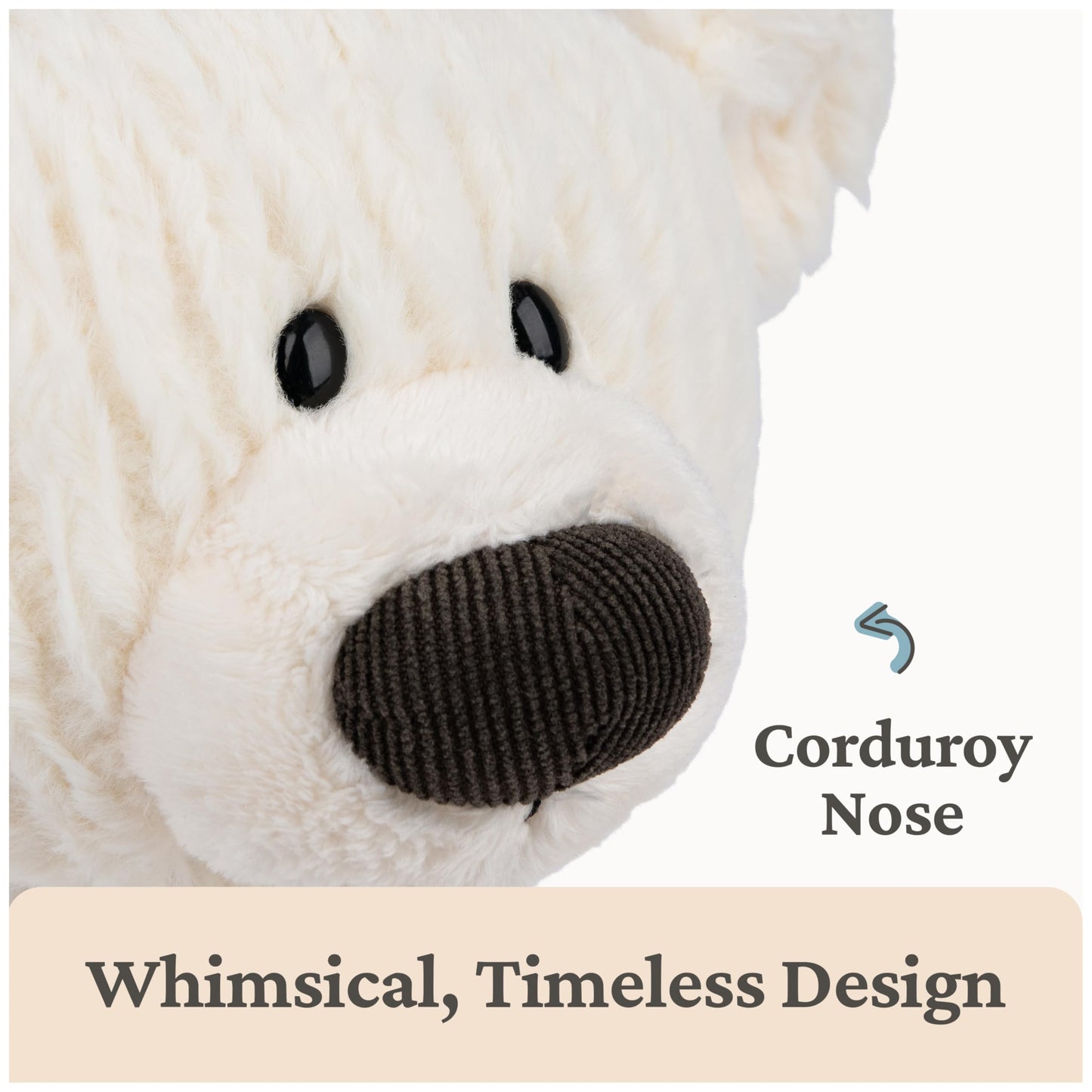 GUND Toothpick Cable, Teddy Bear Stuffed Animal for Ages 1 and Up, Cream/Offwhite, 15
