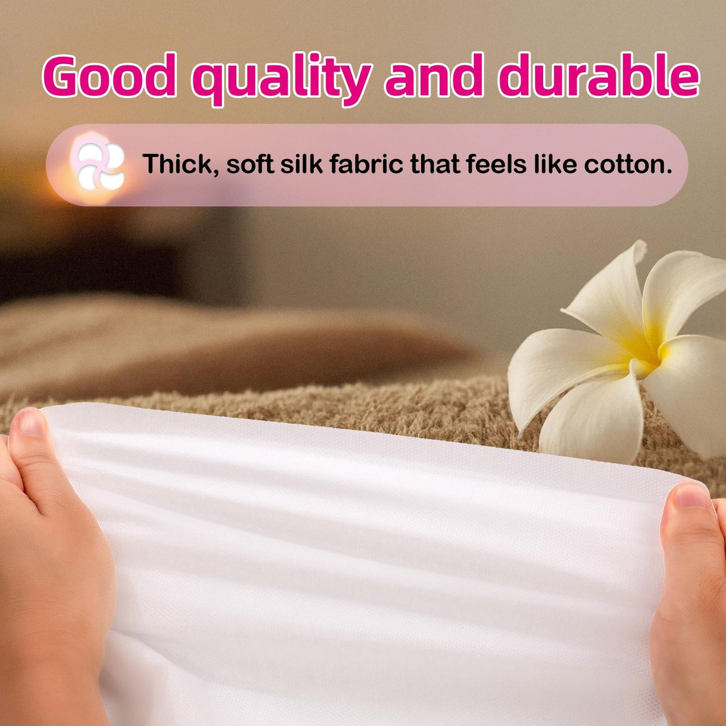 INNOVIO 500 Count Disposable Face Cradle Covers, Medical-Grade, Luxurious, Soft Nonwoven Face Cradle Cover for Massage Table & Chair, Disposable Headrest Covers 16''*12'', White