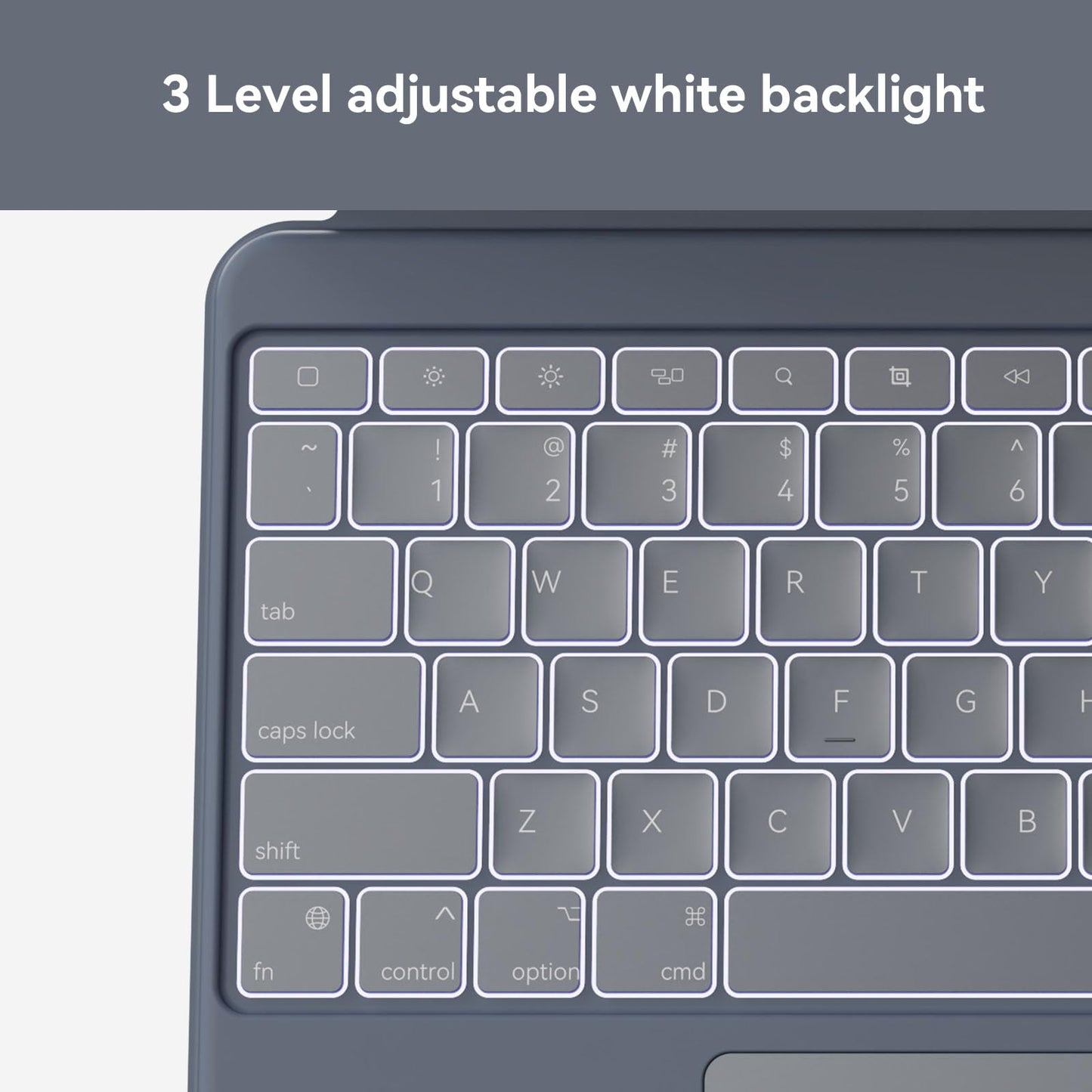 Case with Keyboard for iPad Pro 12.9-inch (6th, 5th, 4th Gen), iPad Air 13(M3 2025 / M2 2024): Bluetooth Wireless Detachable Magnetic Stand Rechargeable Keyboard with Removable Cover/Trackpad(Grey)