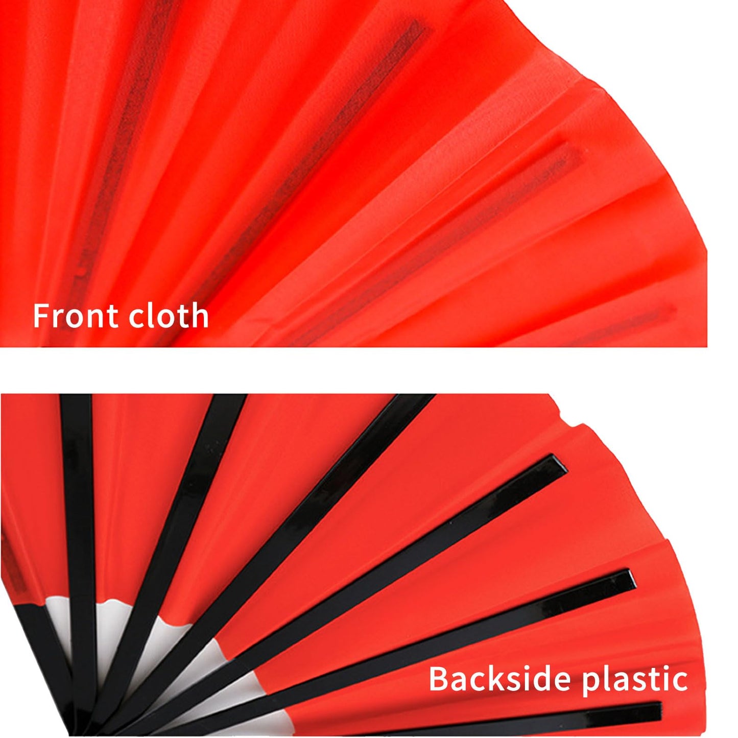 20 Pcs Hand Fans for Line Dancing Bulk, Chinese Kung Fu Tai Chi Hand Fans for Women Foldable for Festival Dance Party (Black)