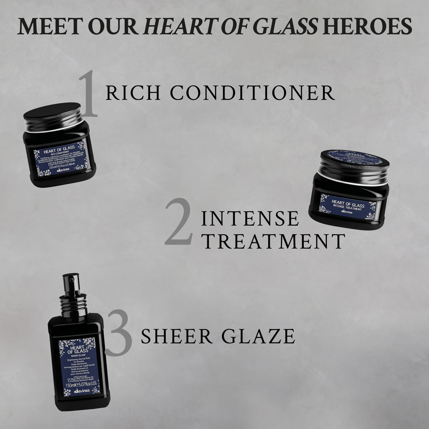 Davines Heart of Glass Rich Conditioner for Blonde Care, 8.76 oz.