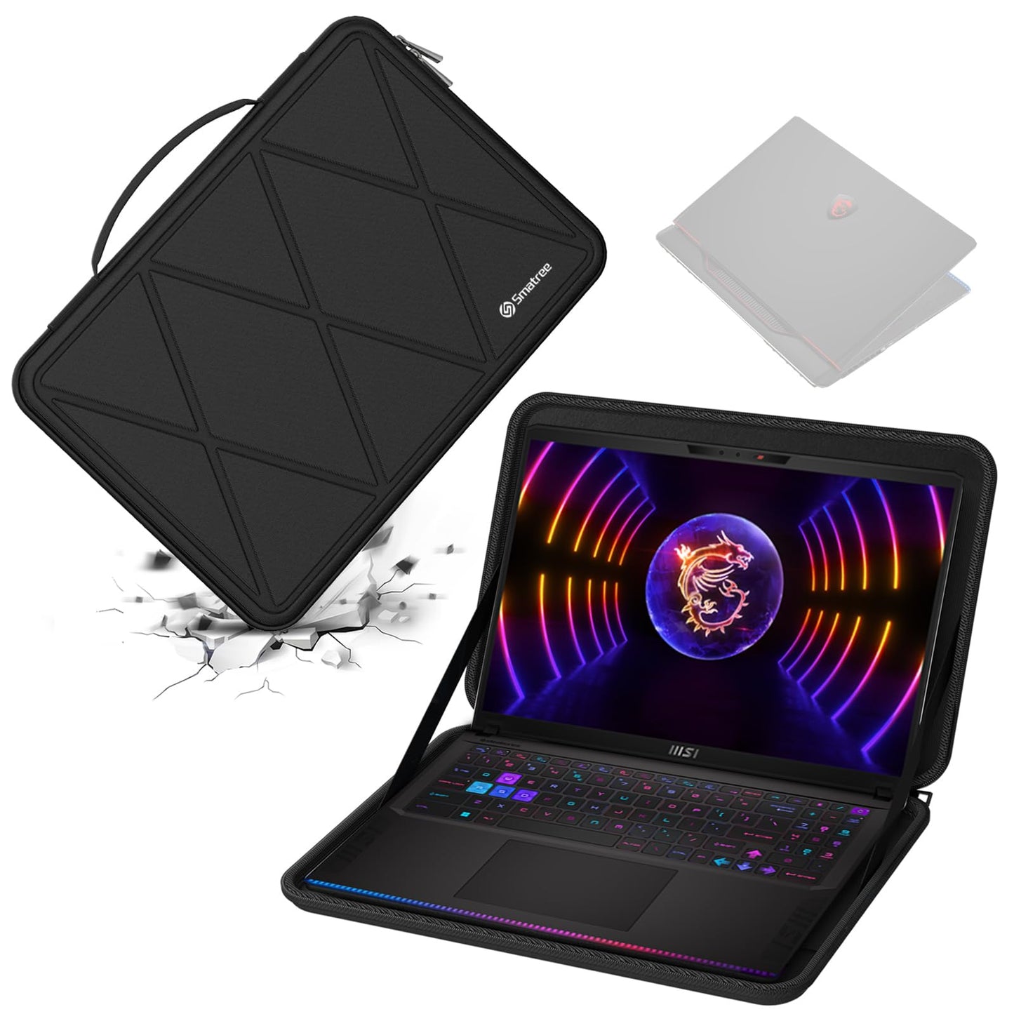 Smatree Hard EVA Protective Sleeve Case Compatible for 16 inch MSI Raider GE68 HX 14V, MSI Vector 16 HX A14V/A13V, Slim and Anti-Shock Case Notebook Bag(X8310)