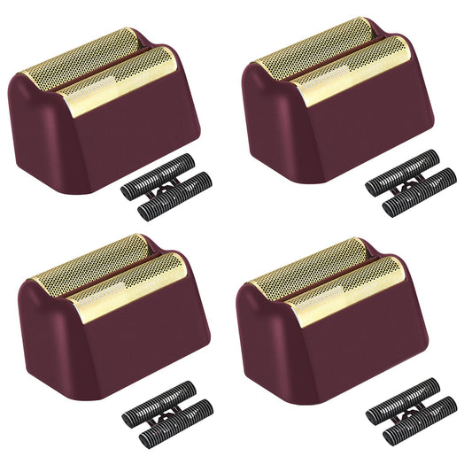 4 Pack Professional 5 Star Series Finale Shaver Replacement Foil and Cutter Bar Assembly Compatible With Wahl Shaver Foil 7031-100, 7043-100 Super Close Shaving Replacement Heads，