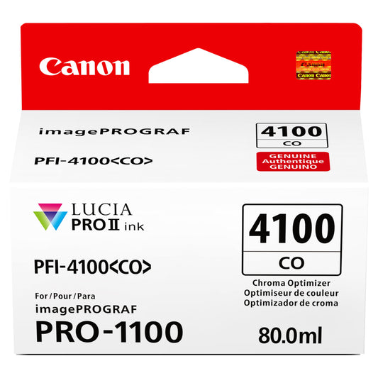 Canon PFI-4100 Genuine Chroma Optimizer Ink Tank, Compatible with imagePROGRAF PRO-1100 Printers