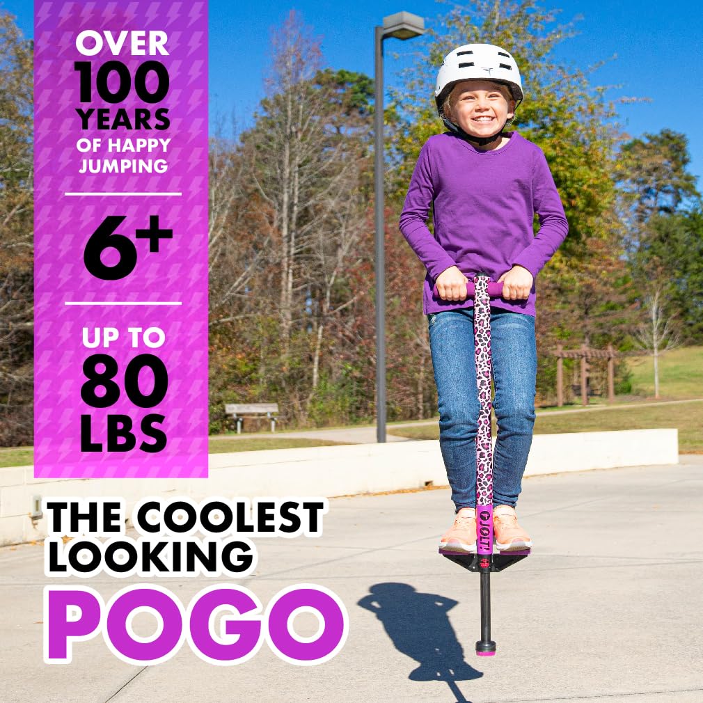 Flybar Maverick Pogo Stick for Kids Ages 5+, 40 to 80 Pounds, Perfect for Beginners, Easy Grip Handles, Anti-Slip Pegs, Outdoor Toys for Boys and Girls