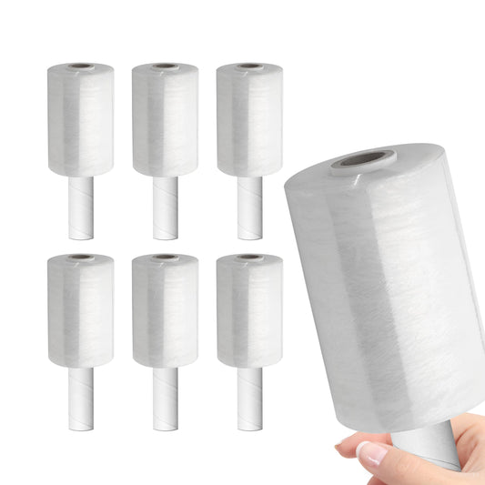 Dallas Packaging Supplies Shrink Wrap Roll for Moving | 80 Gauge 5" x 1000 FT Plastic Wraps for Packing | Clear Stretch Film for Pallets, Furniture, Boxes & Storage Protection - 6 Pack