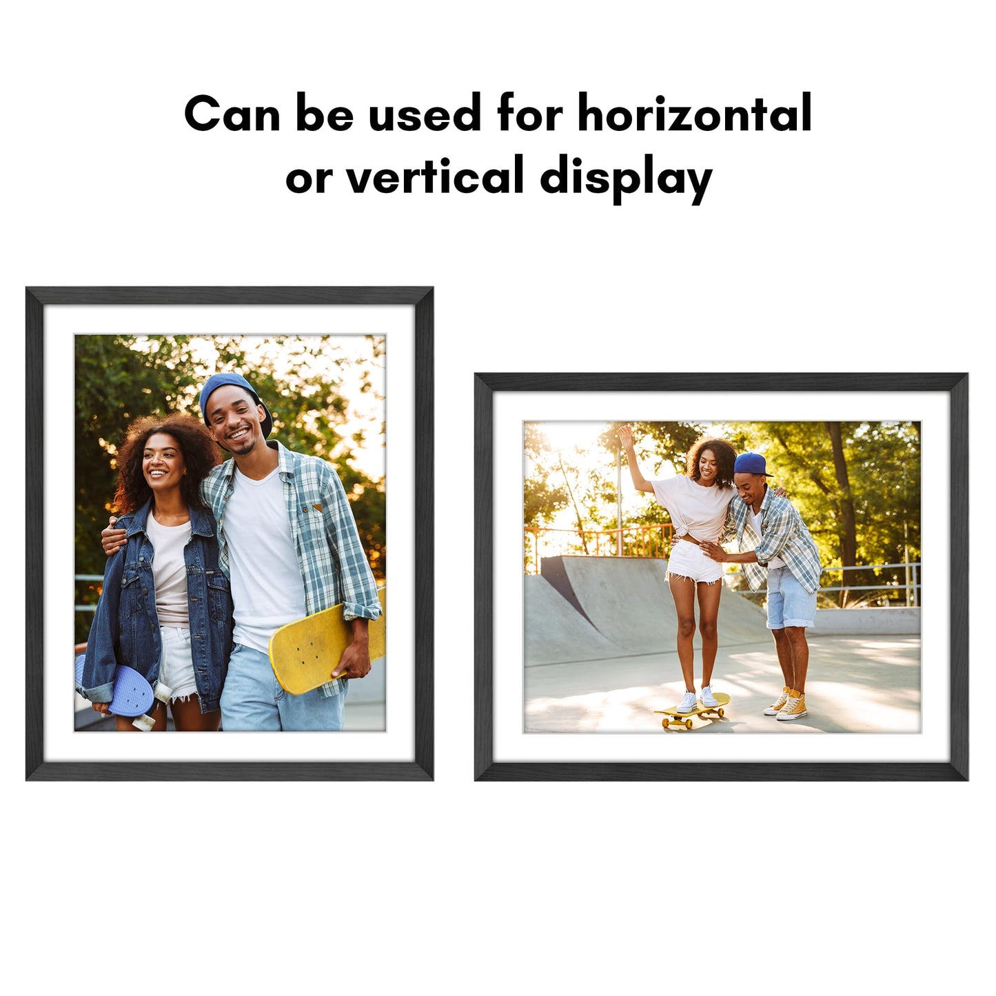 Americanflat 26x32 Poster Frame - Black Engineered Wood with Polished Plexiglass - Matted to 22x28 Photo Size - Hudson Collection - Wide Picture Frame for Wall Display - Black