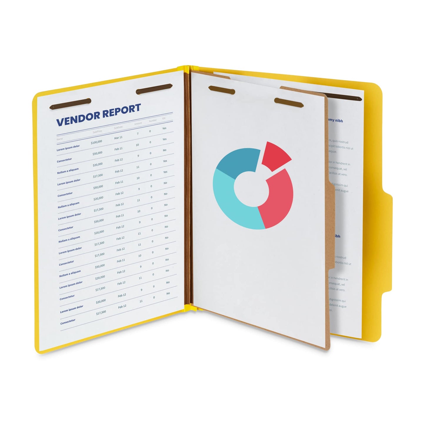 10 Blue Summit Supplies Classification Folders, 1-Divider, Letter Size, Yellow, with 2 Inch Expansions, Durable 2 Prong Design for Organizing Standard Medical Files & Office Reports, 10 Pack