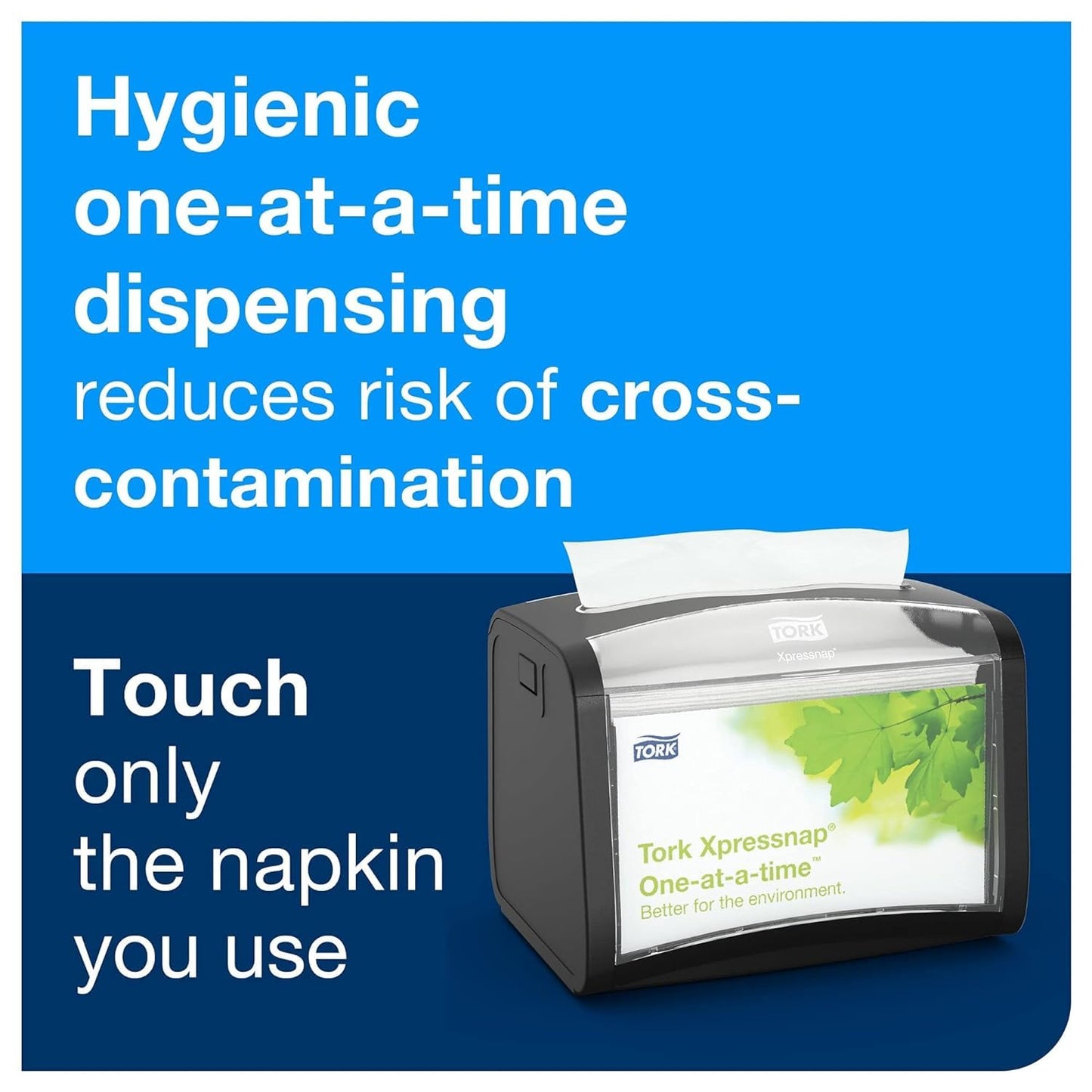 Tork Xpressnap White Dispenser Napkins N4 Advanced Interfold 1-Ply for Hygienic Dispensing 12 Packs of 500 (6000 Total) - (DX900)