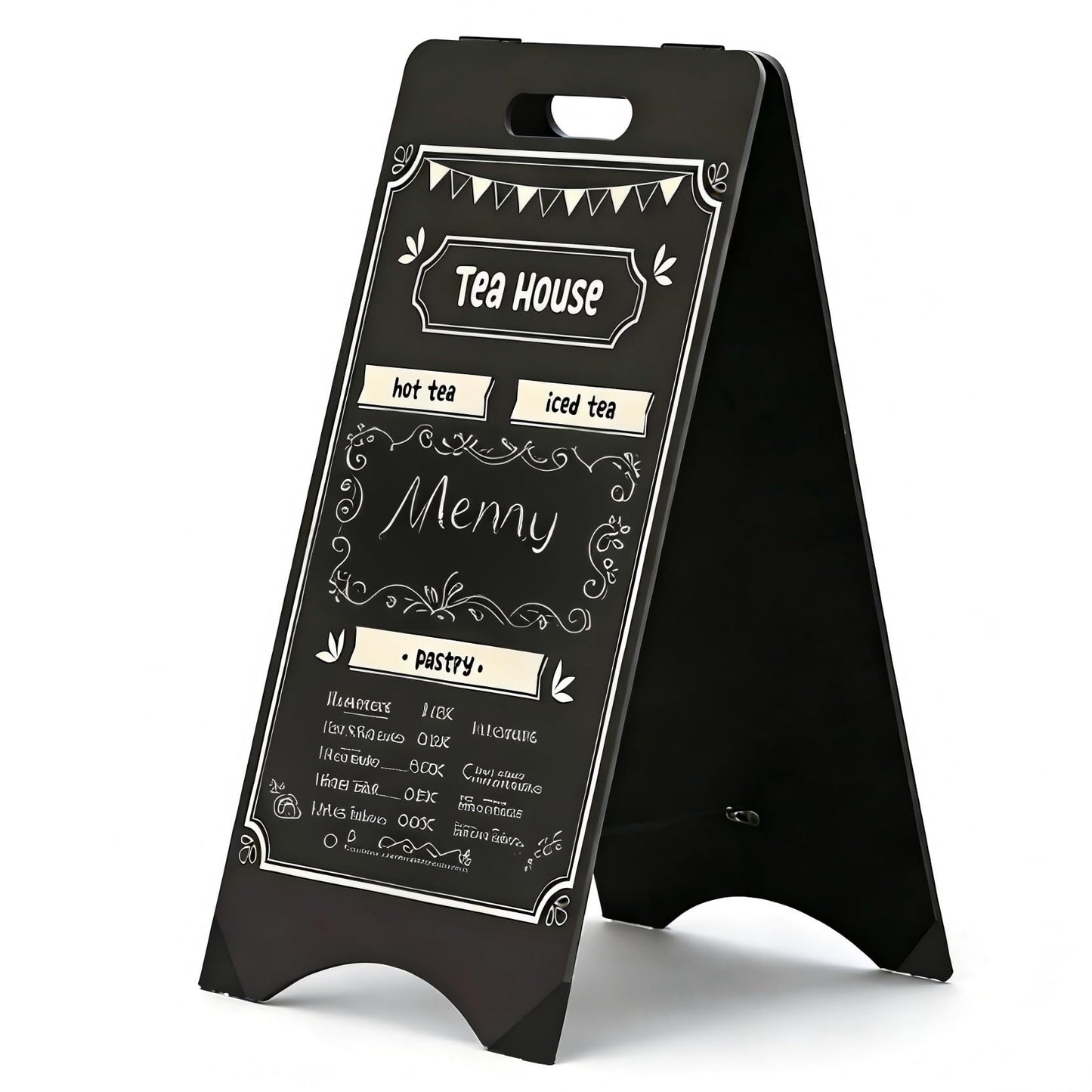 A-Frame Chalkboard 15"×30" Double-Sided Sandwich Chalkboard- Foldable Sturdy Outdoor Sandwich Board for Restaurant, Wedding & Business