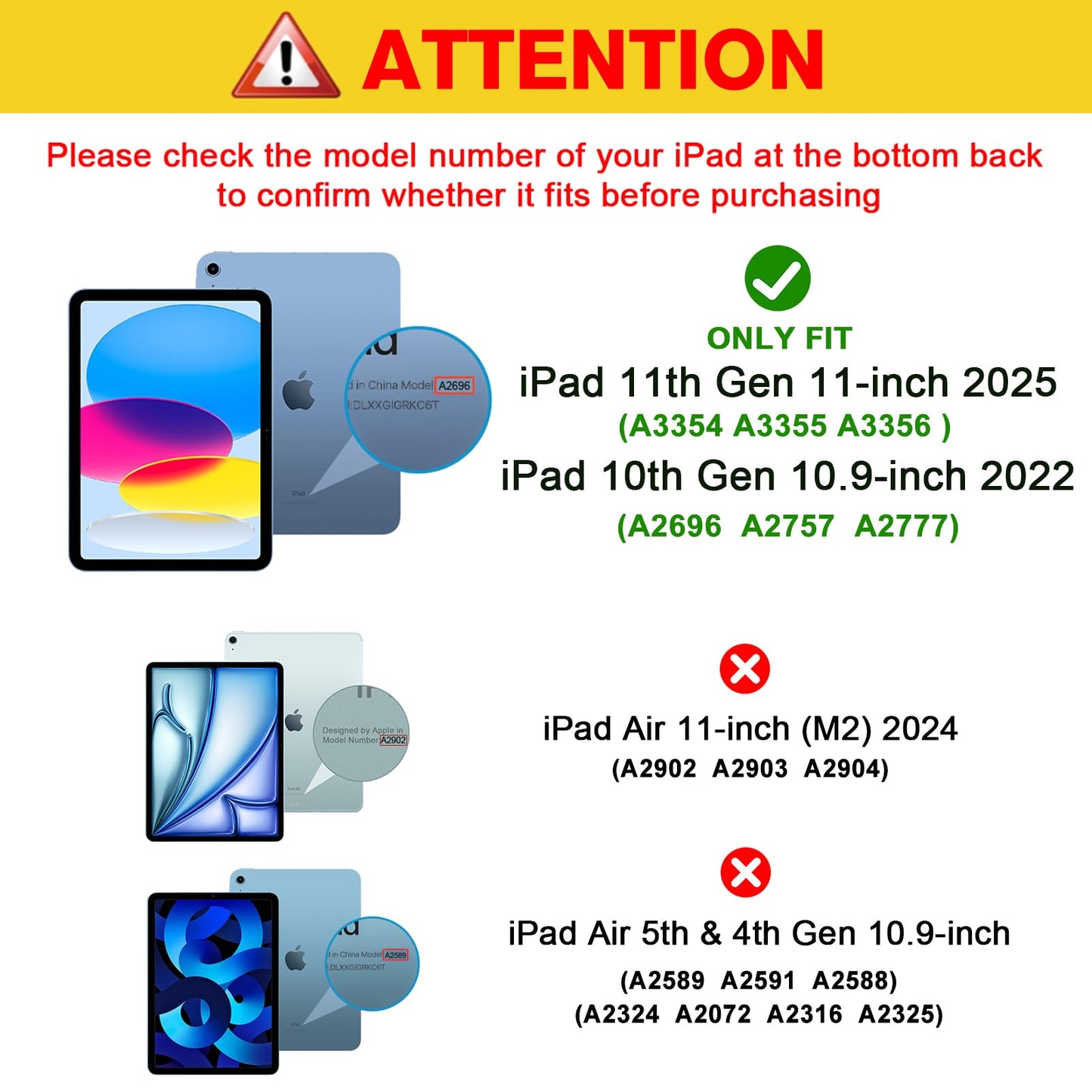 ProCase Screen Protector for iPad A16 2025 11th/10th 2022 Generation (11-inch/10.9), HD Clear Tempered Glass Film Guard -10 Pack
