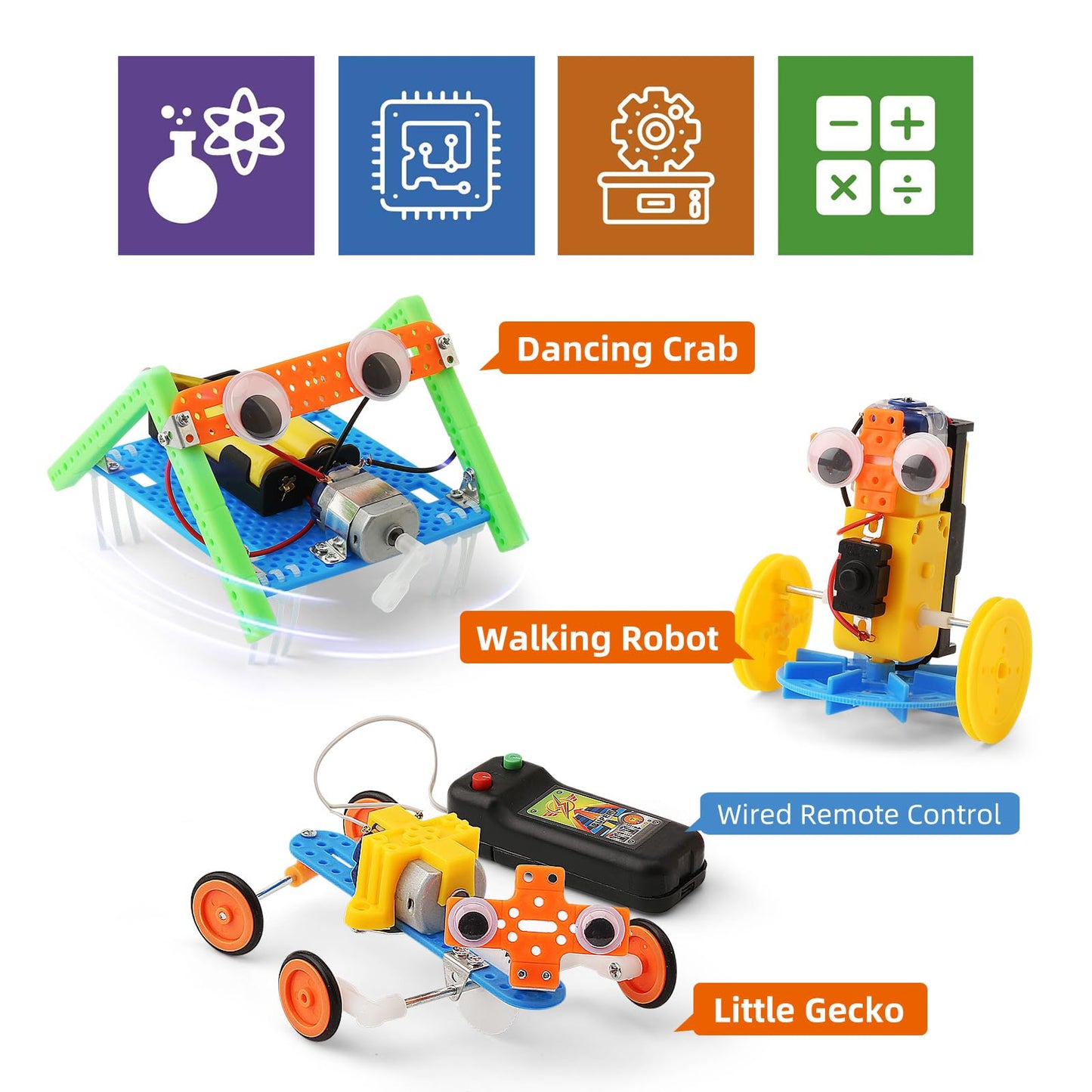 Robotics Kit STEM Toys for Kids 6-8 8-10, Crafts for Kids Science Experiment Kit 6-8, Birthday Gifts for 6 7 8 9 10 Year Old Boys Girls, Robot Building Toys for 6+ 6-12