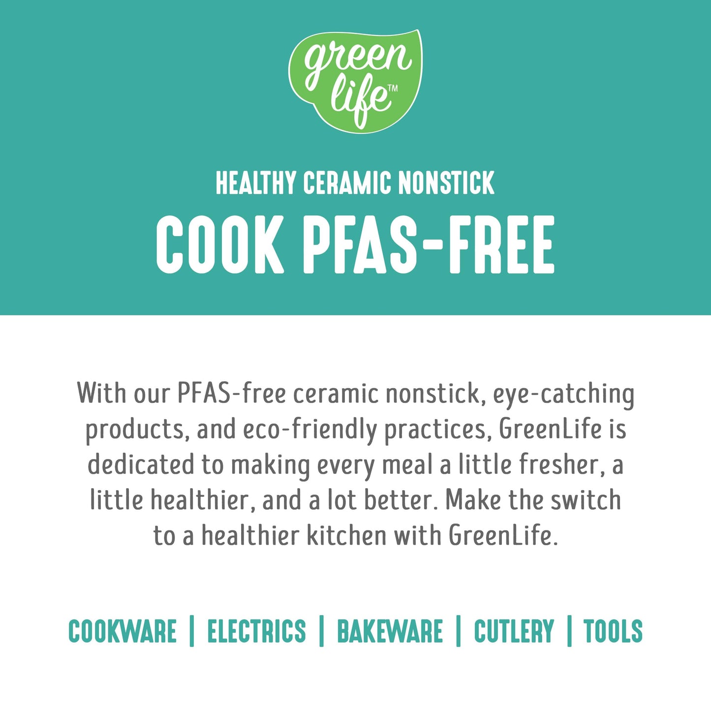GreenLife 2.5QT Nonstick Saucepan with Glass Lid, Soft Grip, PFAS-Free Ceramic, Multipurpose Chef Pan, Milk & Sauce Cooking Pot, Dishwasher & Oven Safe to 350˚F, Stay-Cool Handle, Turquoise