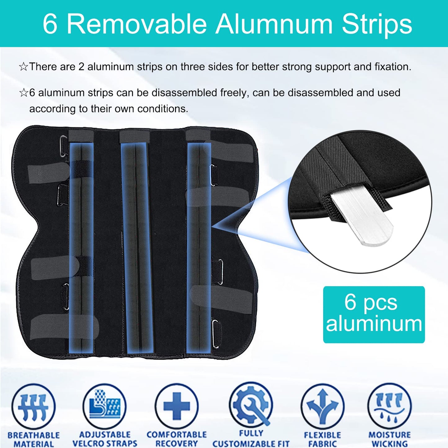 TANDCF Unisex Knee and leg immobilization Stabilizer for Post Surgery Recovery,Knee Fractures,Instability, ACL,MCL,Meniscus Tear,Arthritis,Displacement Recovery,18.1" Length Universal