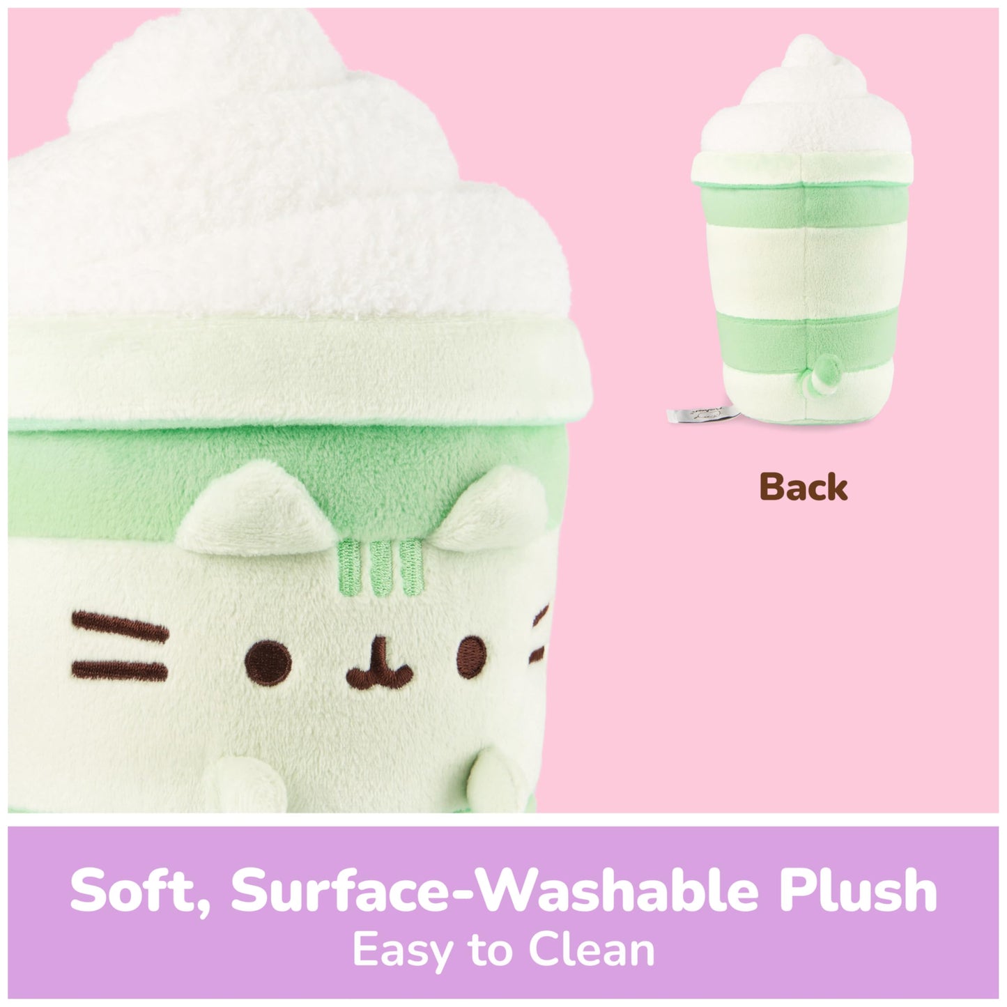 GUND Pusheen Sips Matcha Latte Plush, Matcha Tea, Toy Dessert Food Stuffed Animal for Ages 8 and Up, Green, 9.5”