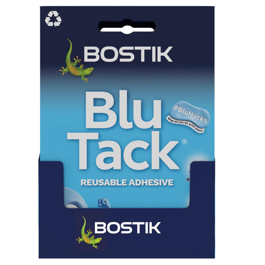 BOSTIK™ Blu Tack™ (12 Pack) 1.6oz Multipurpose Mounting Sticky Putty | Non-Toxic Reusable Hanging Adhesive | Great for Home, School & Office | Blue