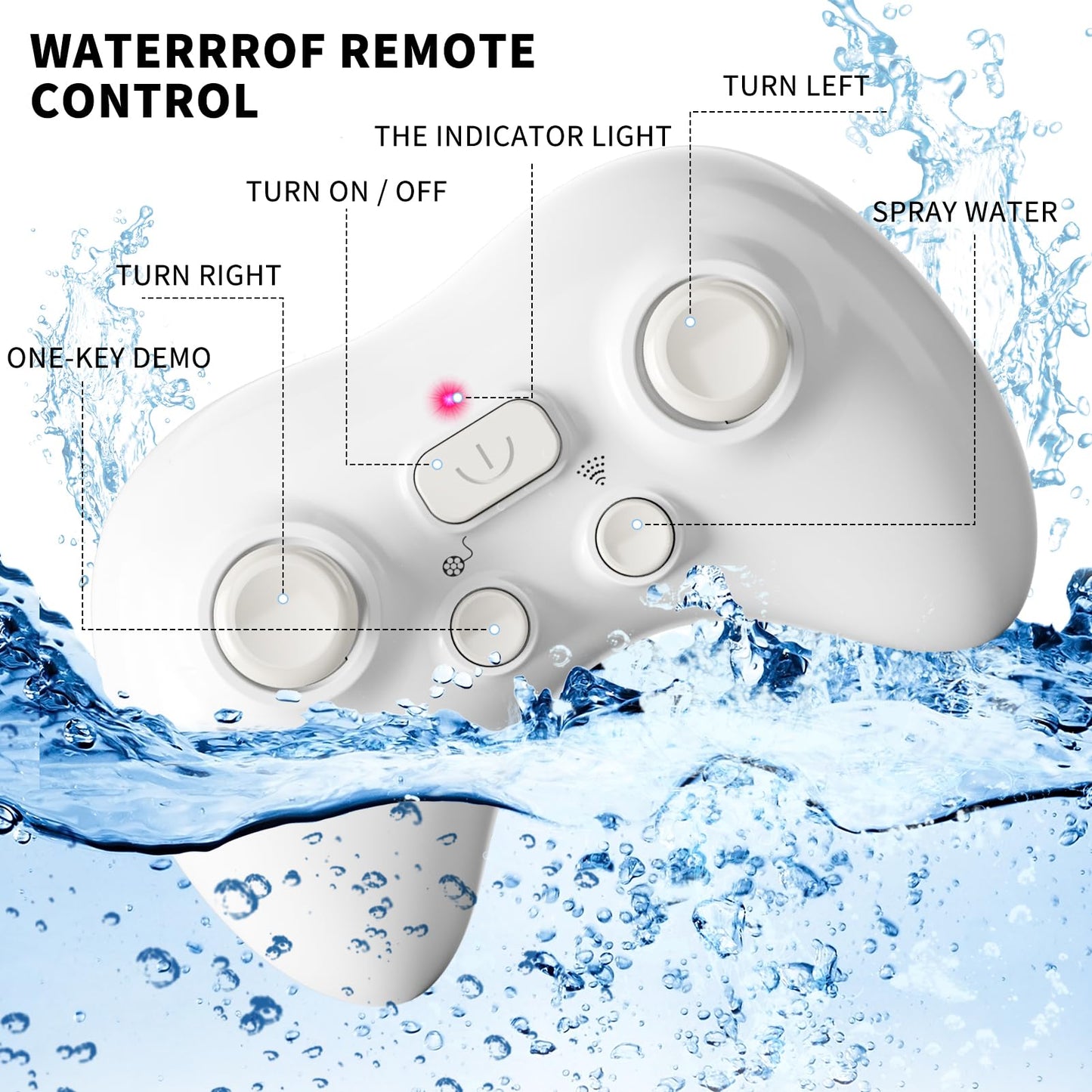 Bennol 2.4Ghz Remote Control Shark Toys for Boys Kids, 1:18 Scale High Simulation Shark for Pool, Electric RC Sharks Fish Toys with Light & Spray Water Function for 4 5 6 7 8 9 Year olds Kid Boys