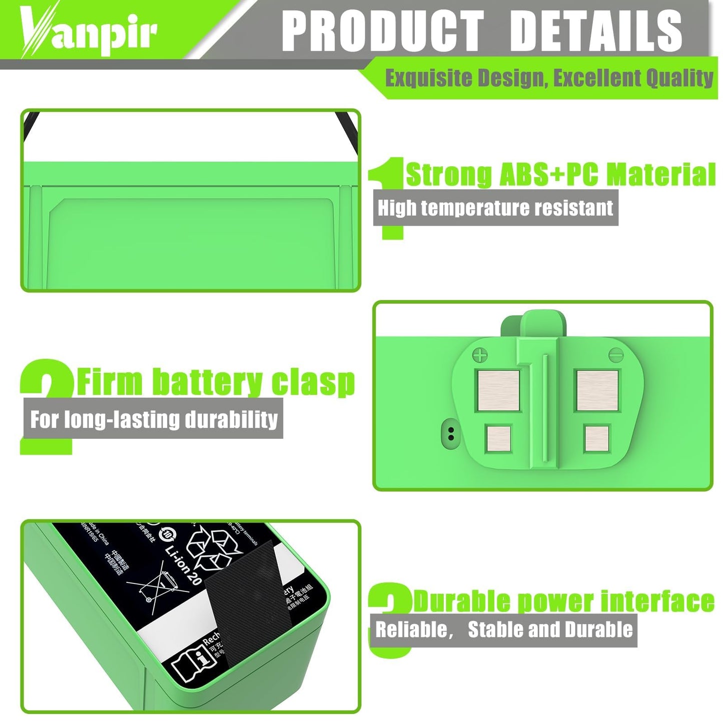 Replacement Battery for iRobot Roomba 500 600 700 800 900 Series 4376392 5200mAh 74.88Wh Upgrade battery Compatible with Roomba 960 981 970 965 801 805 850 860 890 891 895 695 690 685 680 670 1800LI