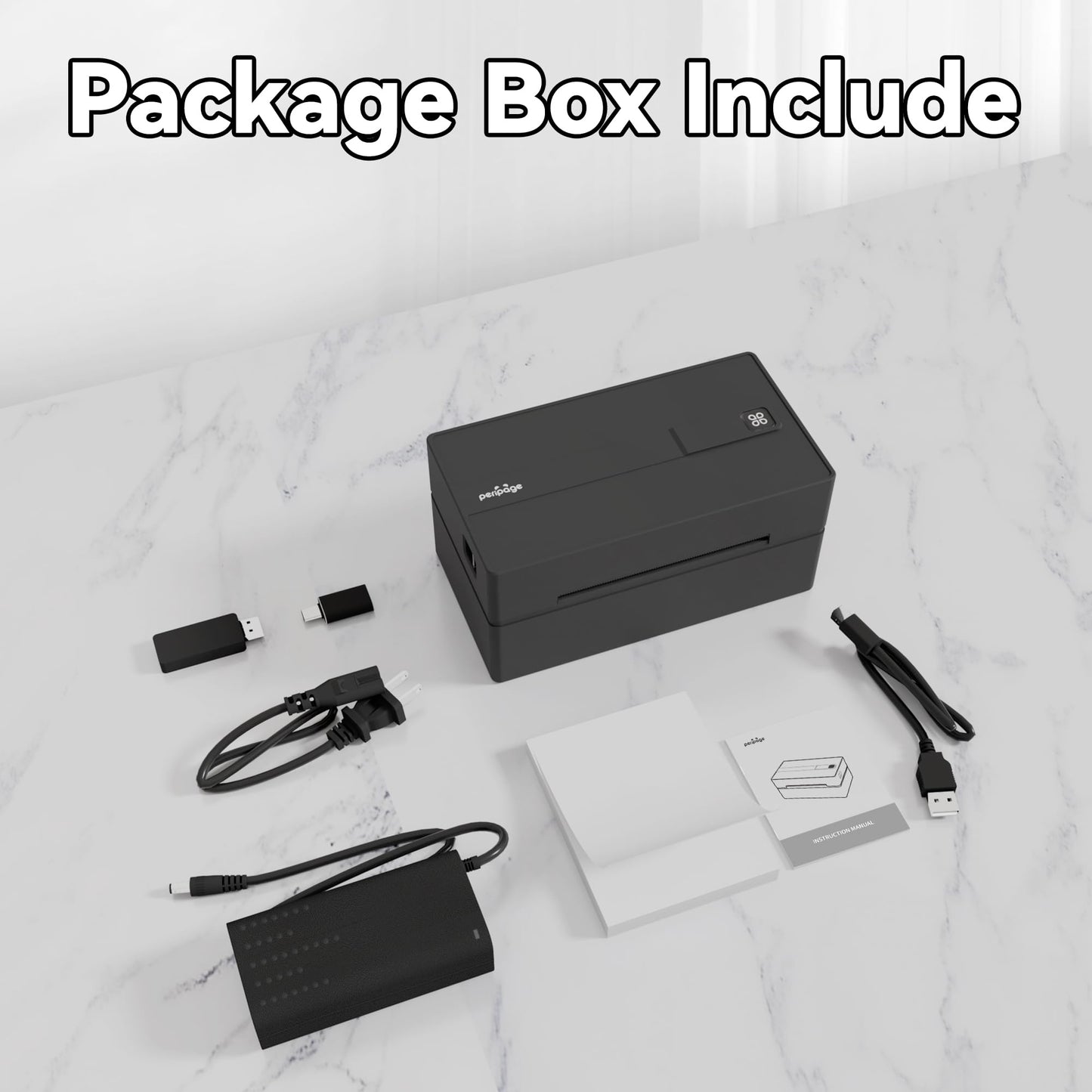 PeriPage Bluetooth Thermal Shipping Label Printer,Wireless 4x6 Shipping Label Printer for Shipping Packages,Support iPhone iPad Android Windows & Mac,Widely Used for Amazon, Ebay,Shopify, Etsy, USPS.