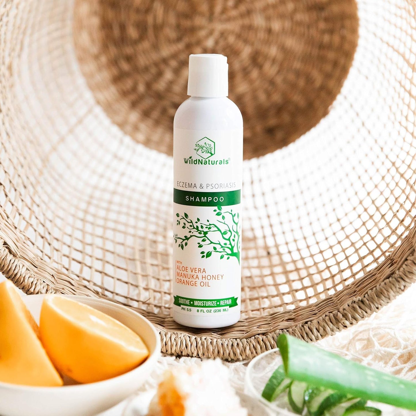 Eczema & Psoriasis Treatment Shampoo - Anti-Dandruff, Scalp Relief for Dry & Itchy Skin - Hypoallergenic, Paraben & Fragrance-Free for Sensitive Scalp