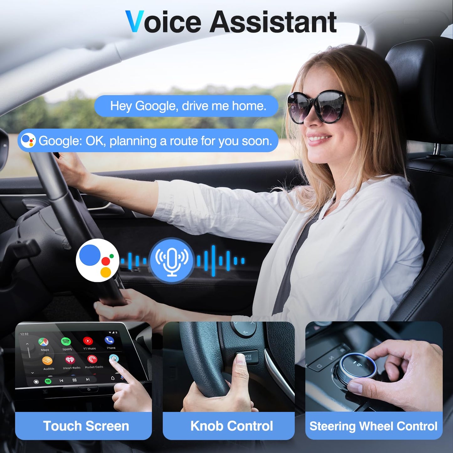 Android Auto Wireless Adapter for Cars with Built-in Wired Android Auto Easy Setup Support NFC Pair Fast Seamless Connection Stable Plug and Play Wireless Android Auto Car Adapter Dongle (Black)