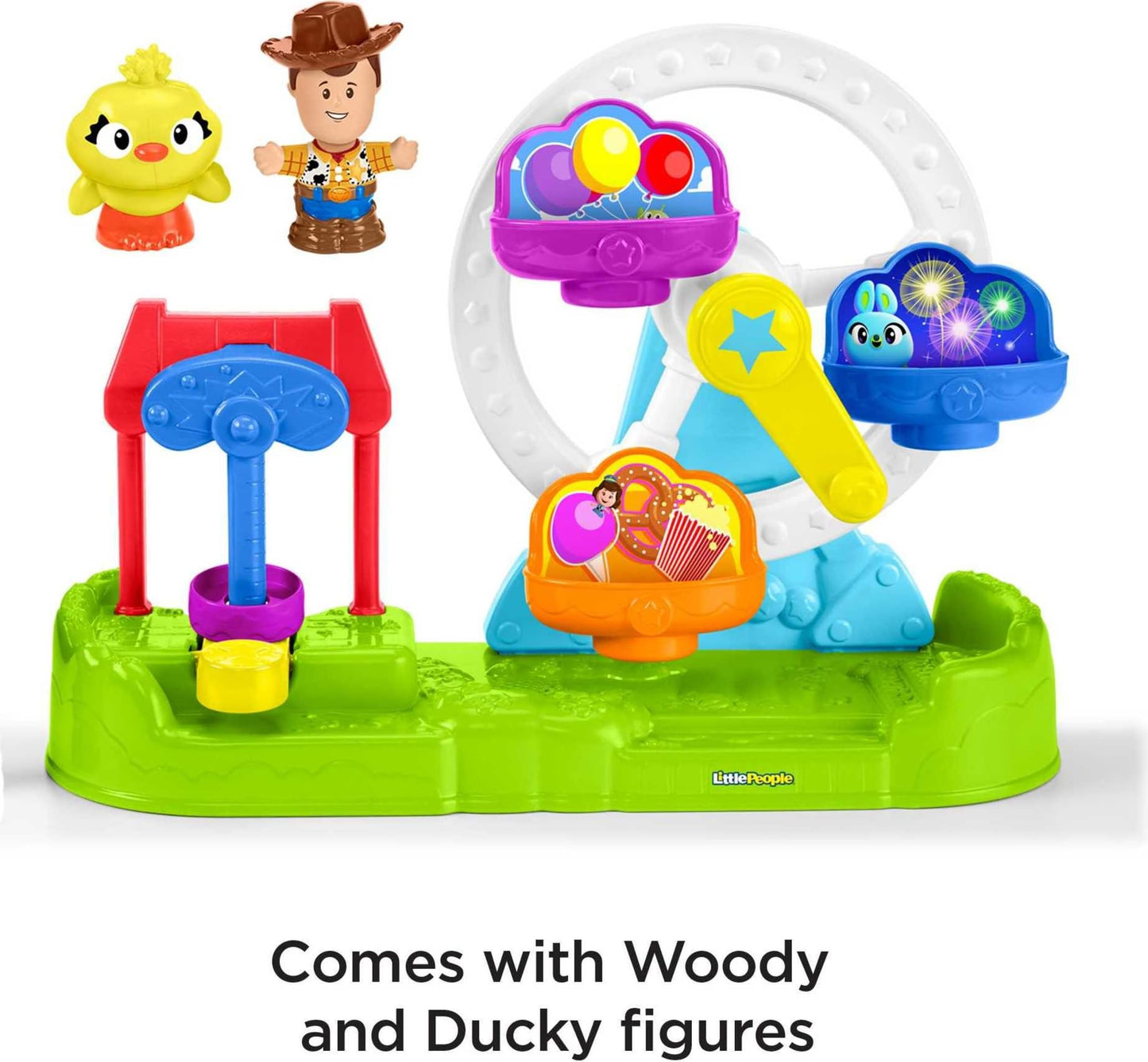 Fisher-Price Little People Toddler Toys Disney & Pixar Toy Story Ferris Wheel Playset with Woody & Ducky Figures for Kids Ages 18+ Months