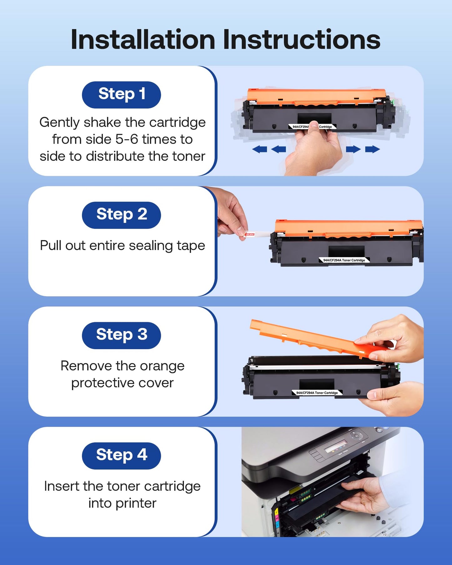 WEAREC Compatible Toner Cartridge Replacement for HP 94A with Laserjet M148, M118, M149 Laserjet Pro MFP M118dw M148dw M148fdw M149fdw(Black 2 Pack)