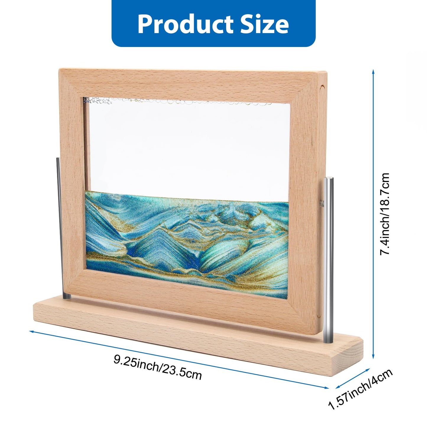 Coitak Moving Sand Art Picture, Dynamic Sand Picture, Desktop Moving Sand Art for Home Decor and Office
