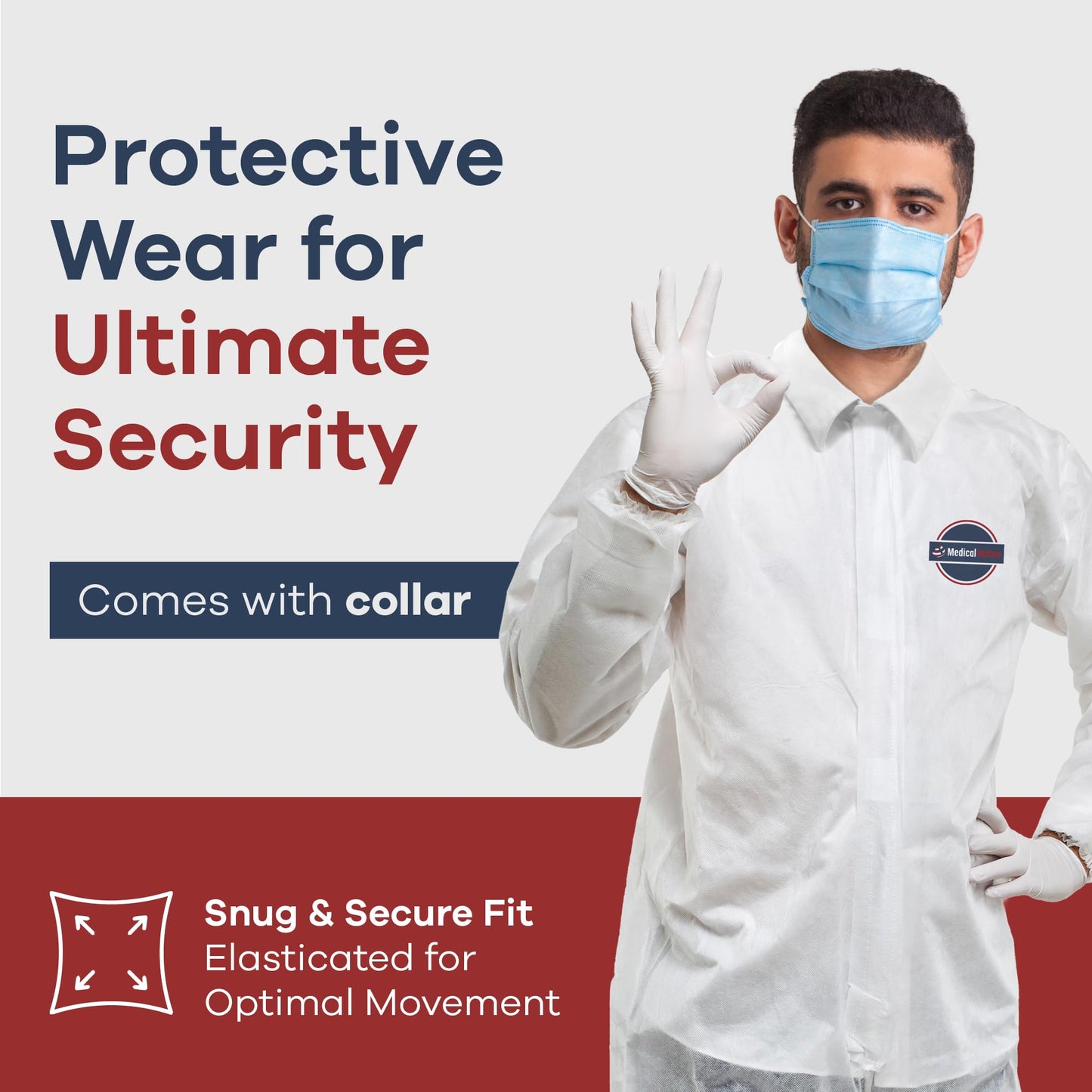 Medical Nation Hazmat Suits Disposable | 25 Pack | Light Duty Disposable Coveralls Men | With Attached Hood - Overall Protective Chemical Suit for Men & Women, Disposable Paint Suit - Size Extra Large