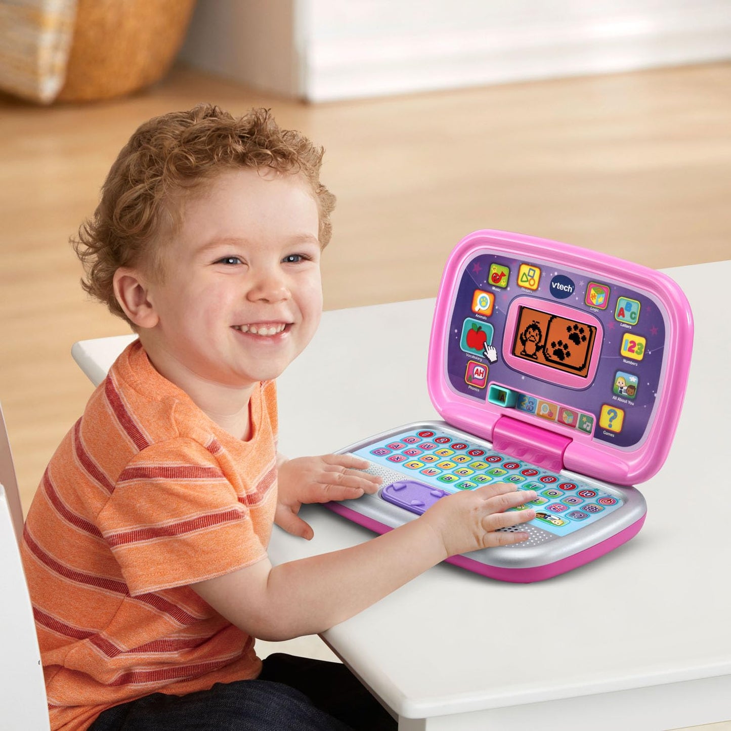 VTech Play Smart Preschool Laptop, Pink (English Version)