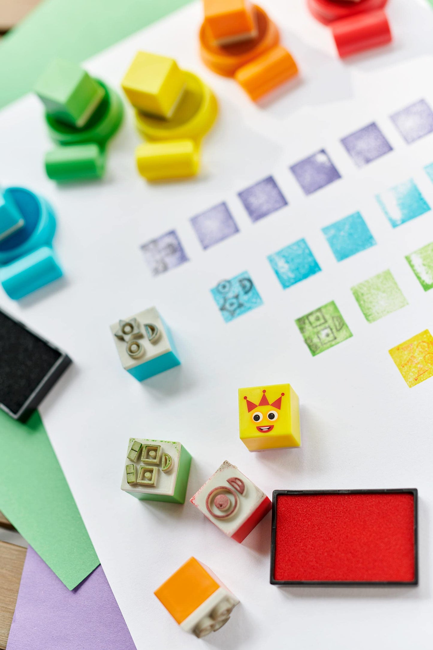 hand2mind Numberblocks Stampoline Park Activity Set, Washable Ink, Reusable Stamps, Toys, Stamp Set for Kids, Ink Pads Toys (20 Stamps and 12 Pads), Multicolor (94563)