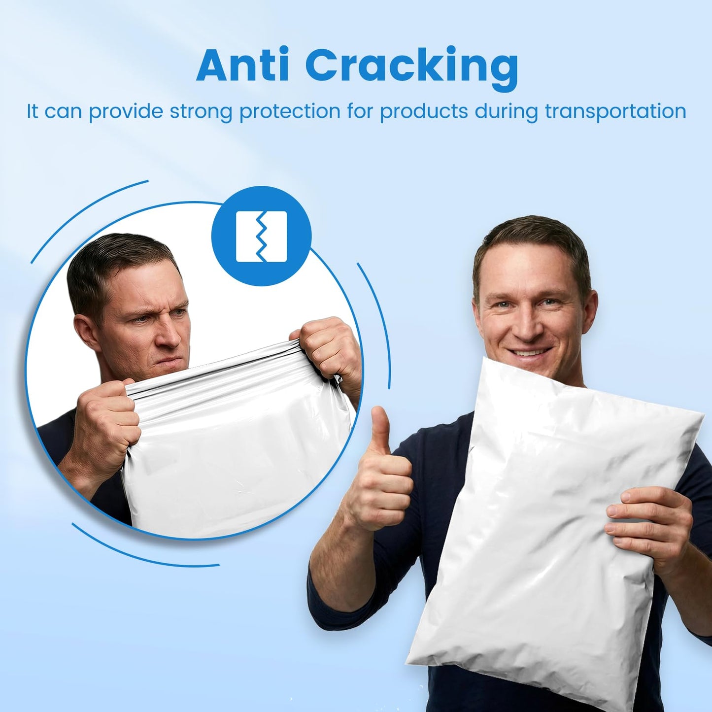 Metronic Poly Mailers 14.5x19 Inch 400pcs Shipping Bags for Clothes,Self Adhesive Shipping Envelopes for Small Business,Waterproof Mailers Poly Bags for Shipping,Packaging Mailing Bags White