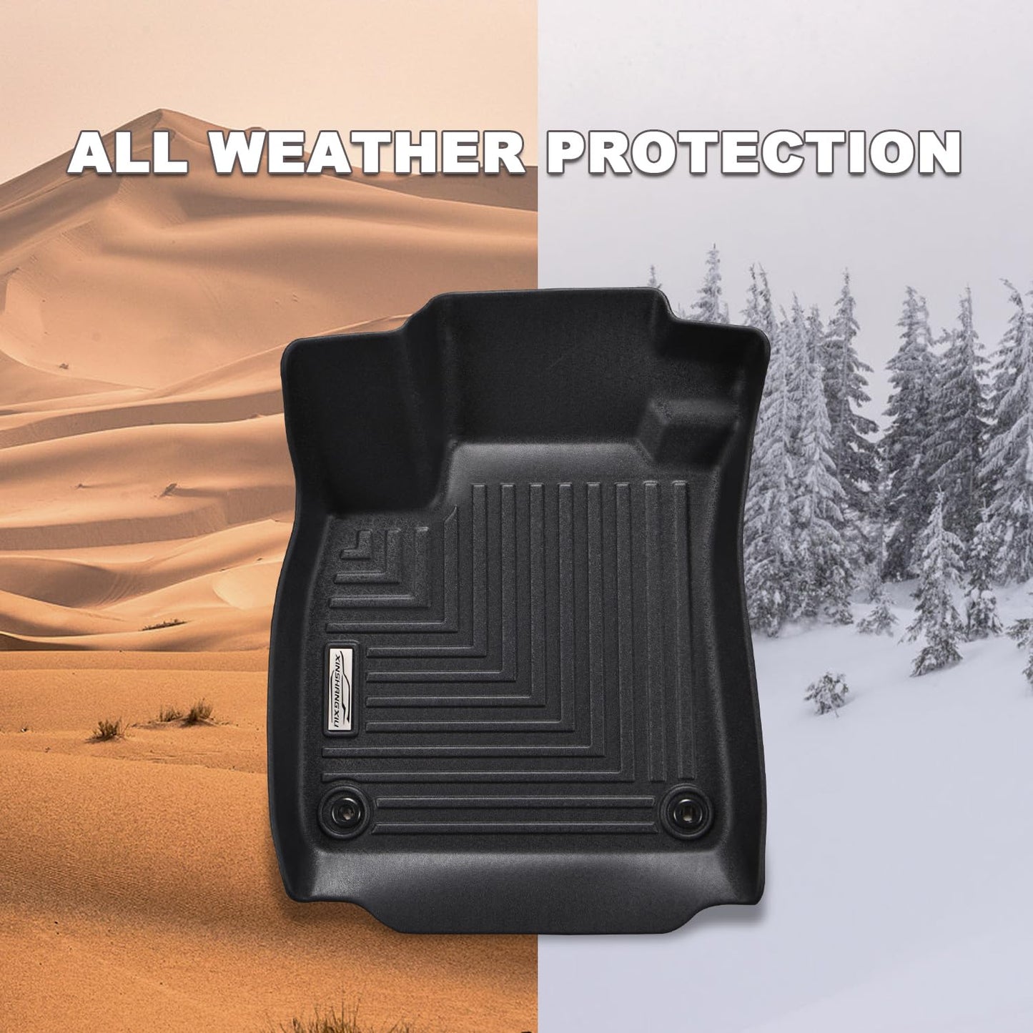 XINSHANGXIU Car Floor Mat for 2019 2020 2021 2022 2023 2024 2025 Mercedes-Benz Sprinter 2500/3500,Custom Fit Front Row Van Floor Liner Interior Vehicle Accessories,Black