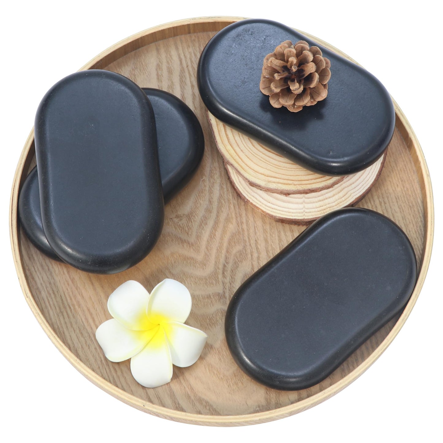 Master Massage 4 Pieces XXL Oversized Super Extra Large Oval Shape Basalt Massage Hot Stone Massage Stone Warm Stone Set-6” x 3.4“x 1.1”-Spa-Beauty-Salon-Massage