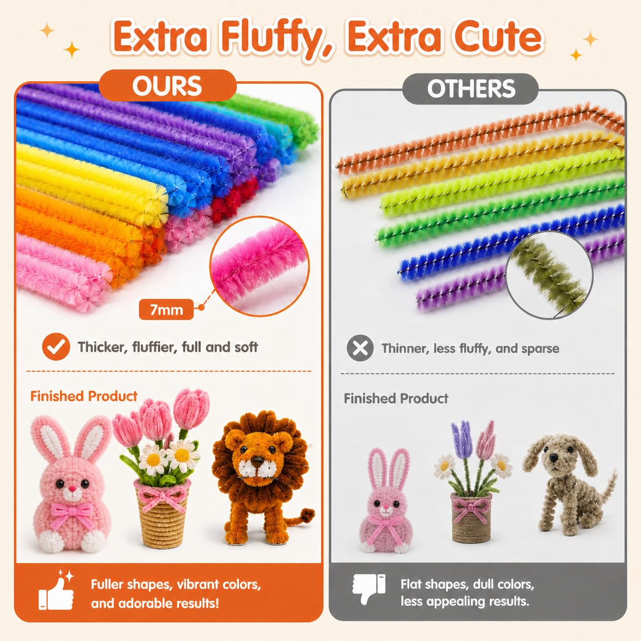 LOTWOW 1200PCS Pipe Cleaners Bulk 30 Colors, 18 DIY Projects & Video Guides