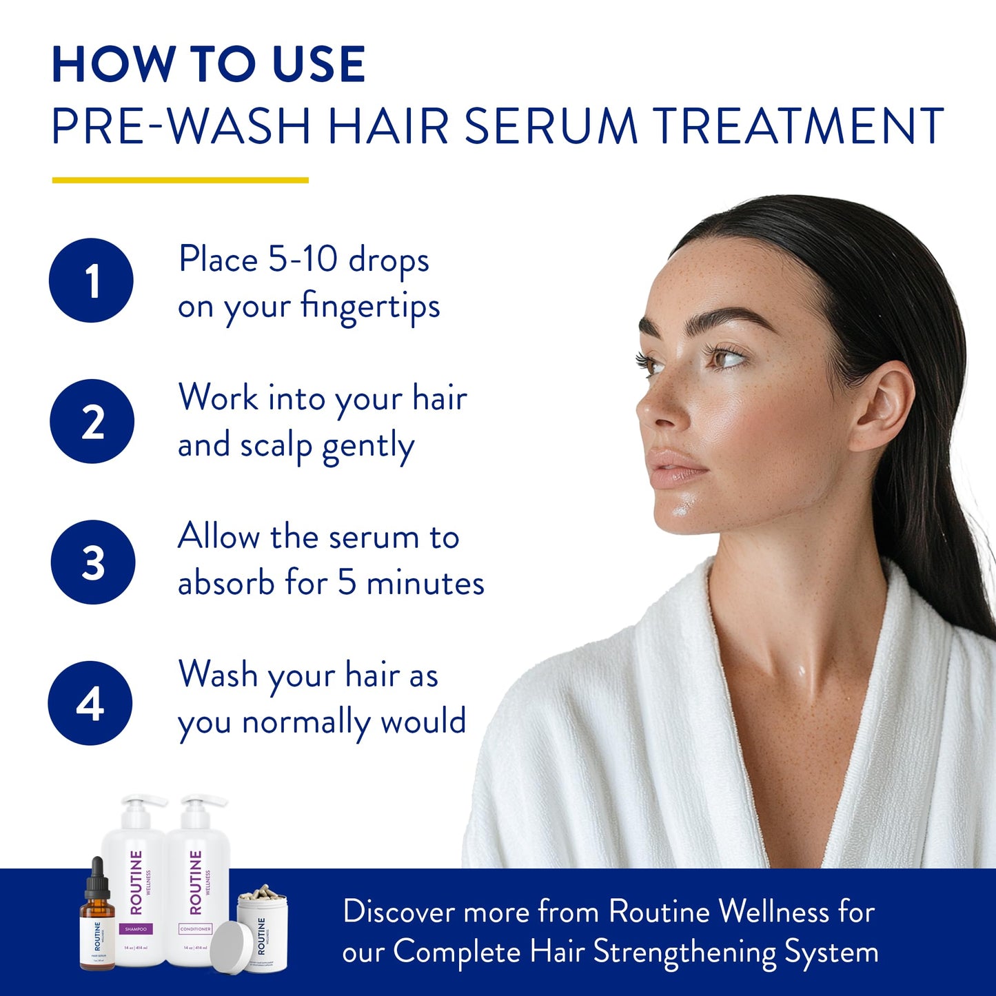 Routine Wellness Advanced Hair Serum - Nourishing Scalp Treatment for Enhanced Hair Support and Thickness with Natural Oils, Ideal for Men & Women - 30ml (Pack of 3)